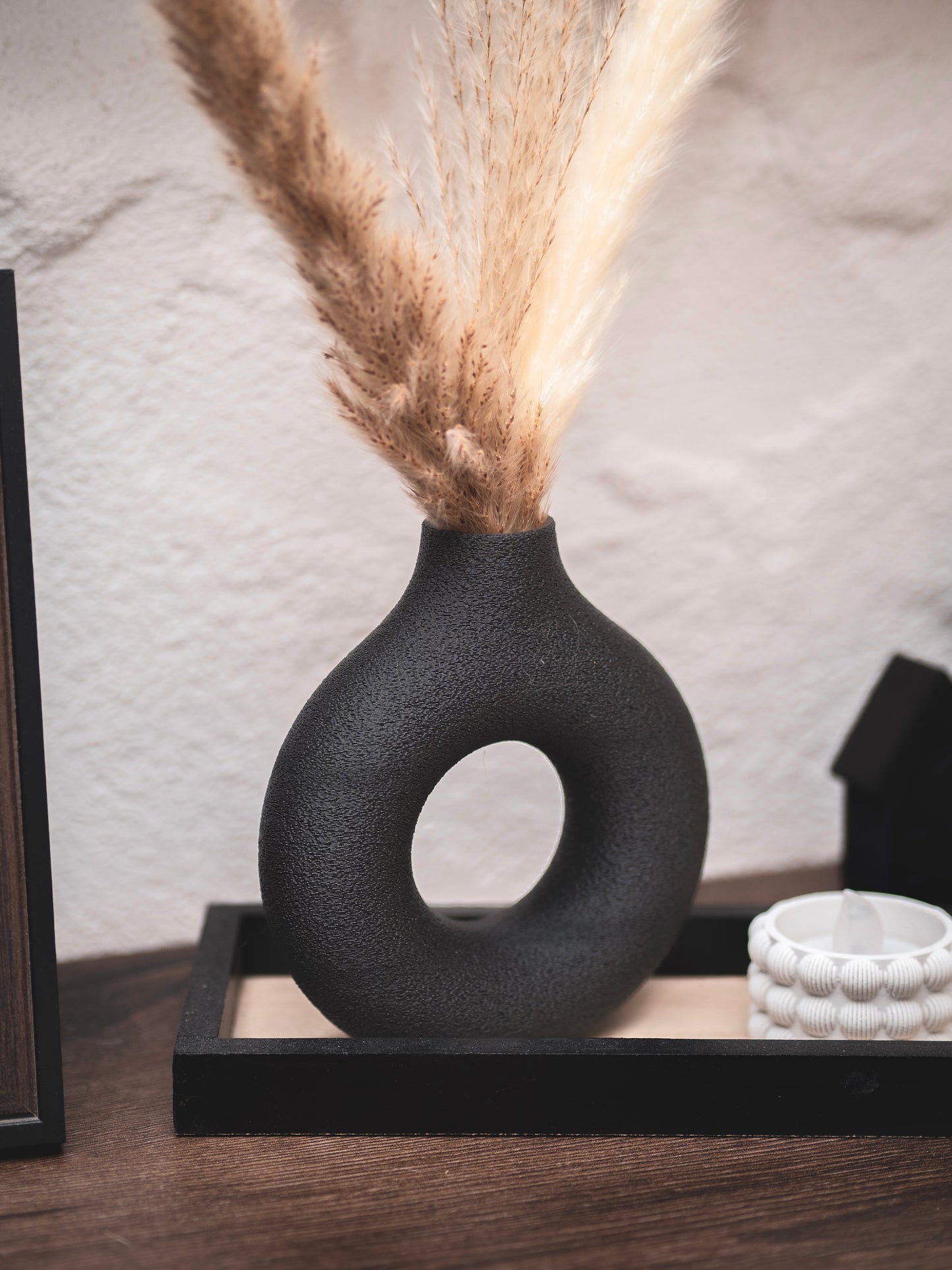 Trockenblumenvase rund 12,5 cm