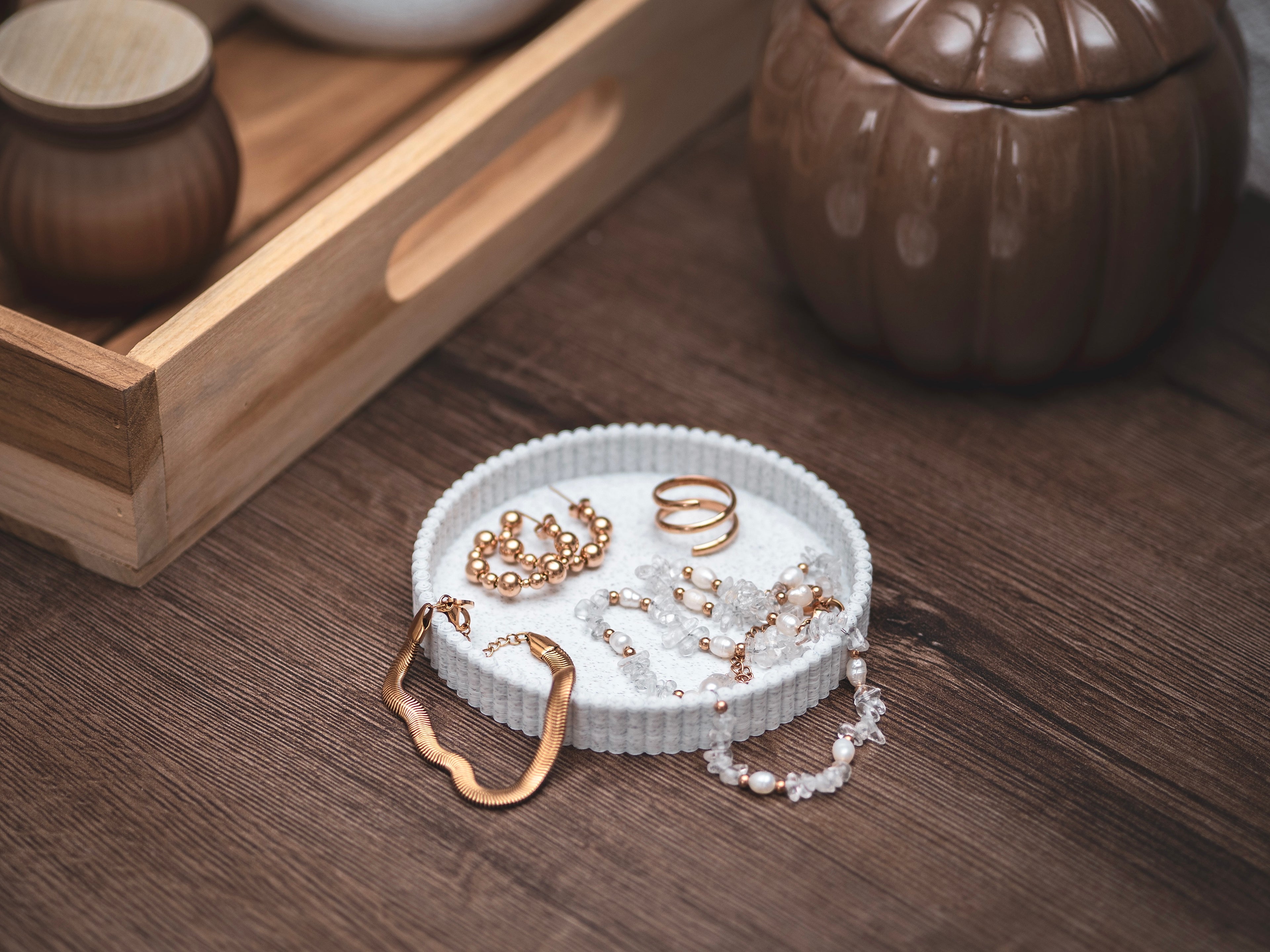 Mini-Tablett für Schmuck oder Deko | 10 cm - verschiedene Farben