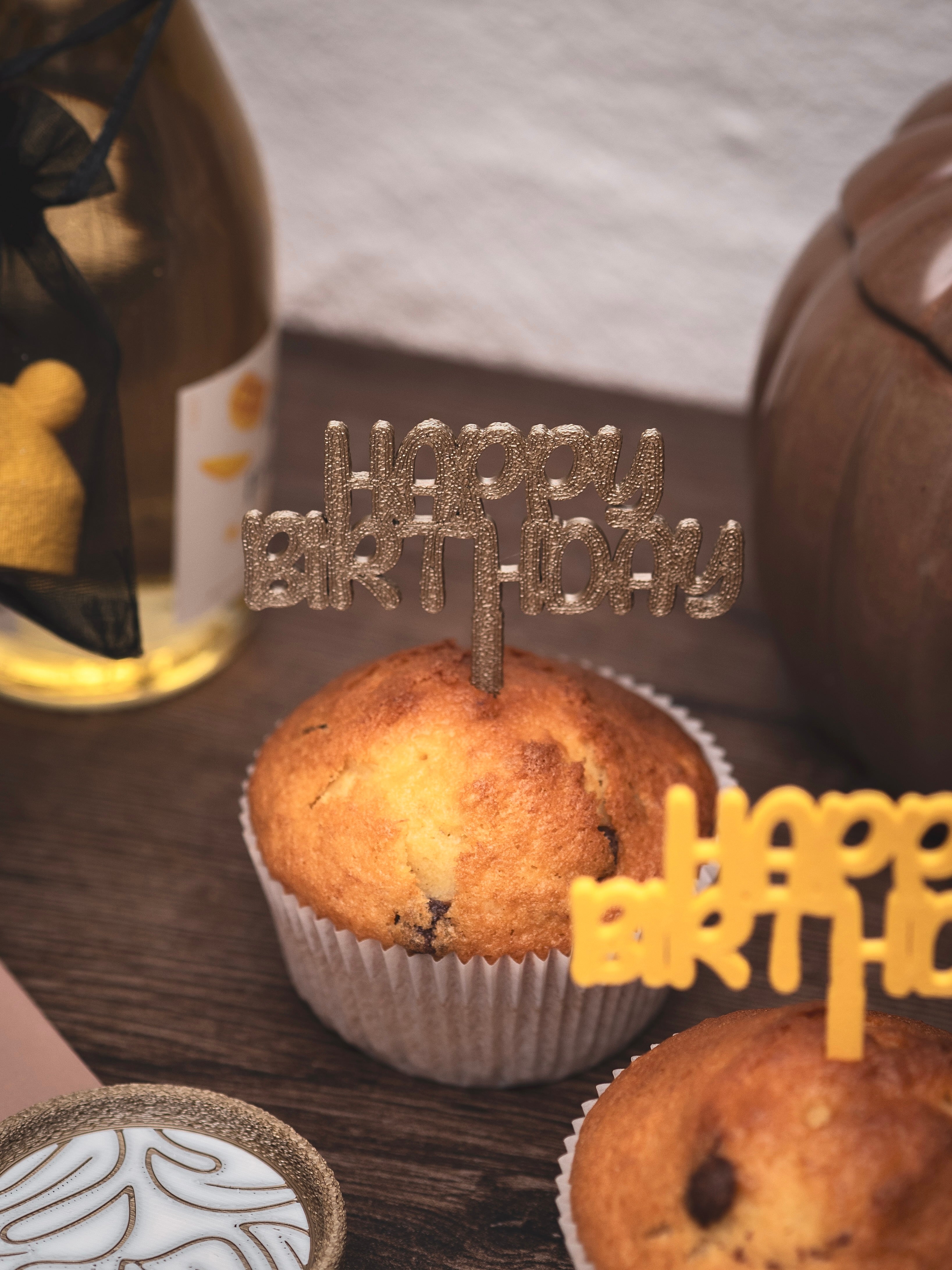 Muffin Topper "Happy Birthday"