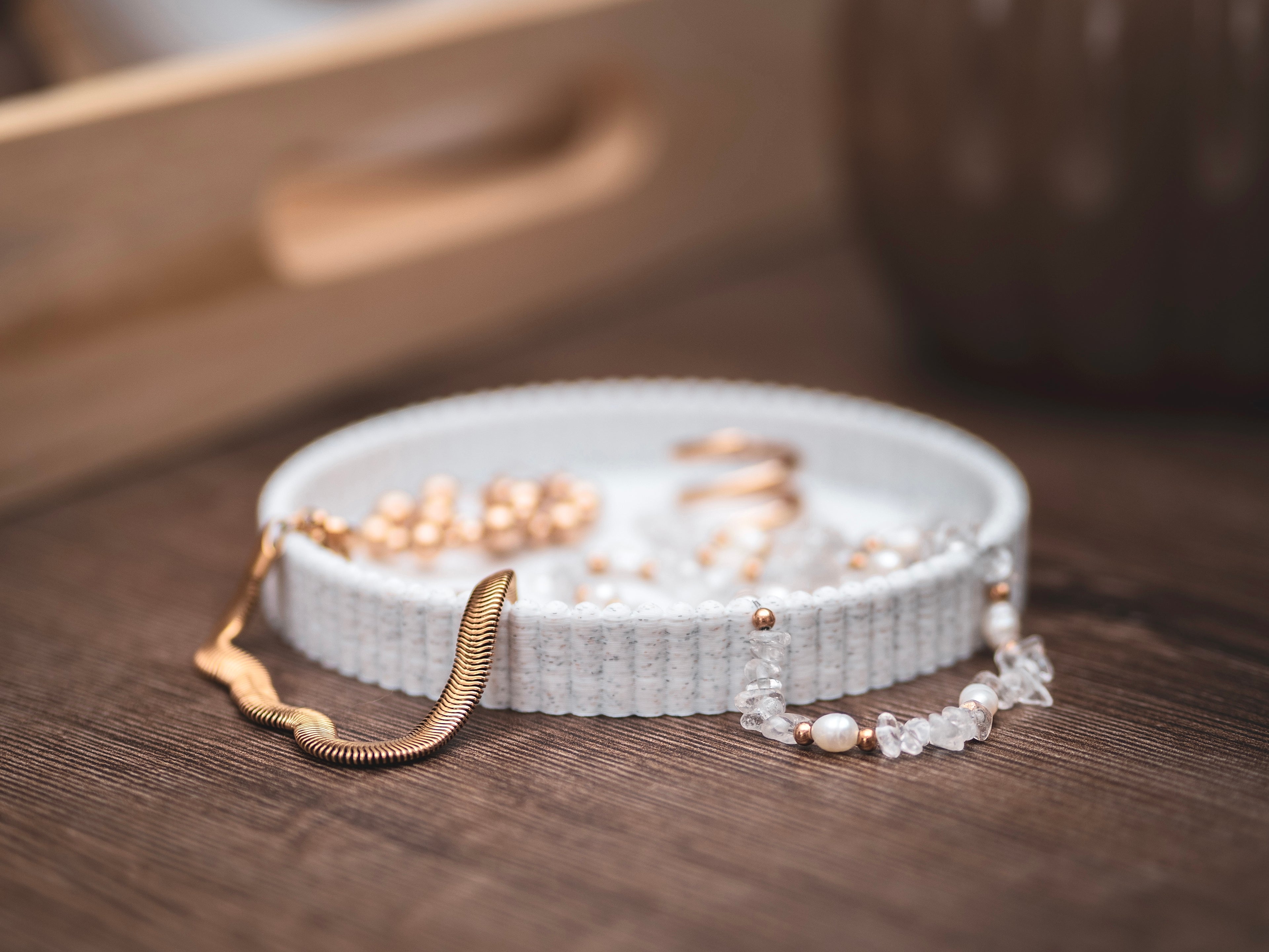 Mini-Tablett für Schmuck oder Deko | 10 cm - verschiedene Farben