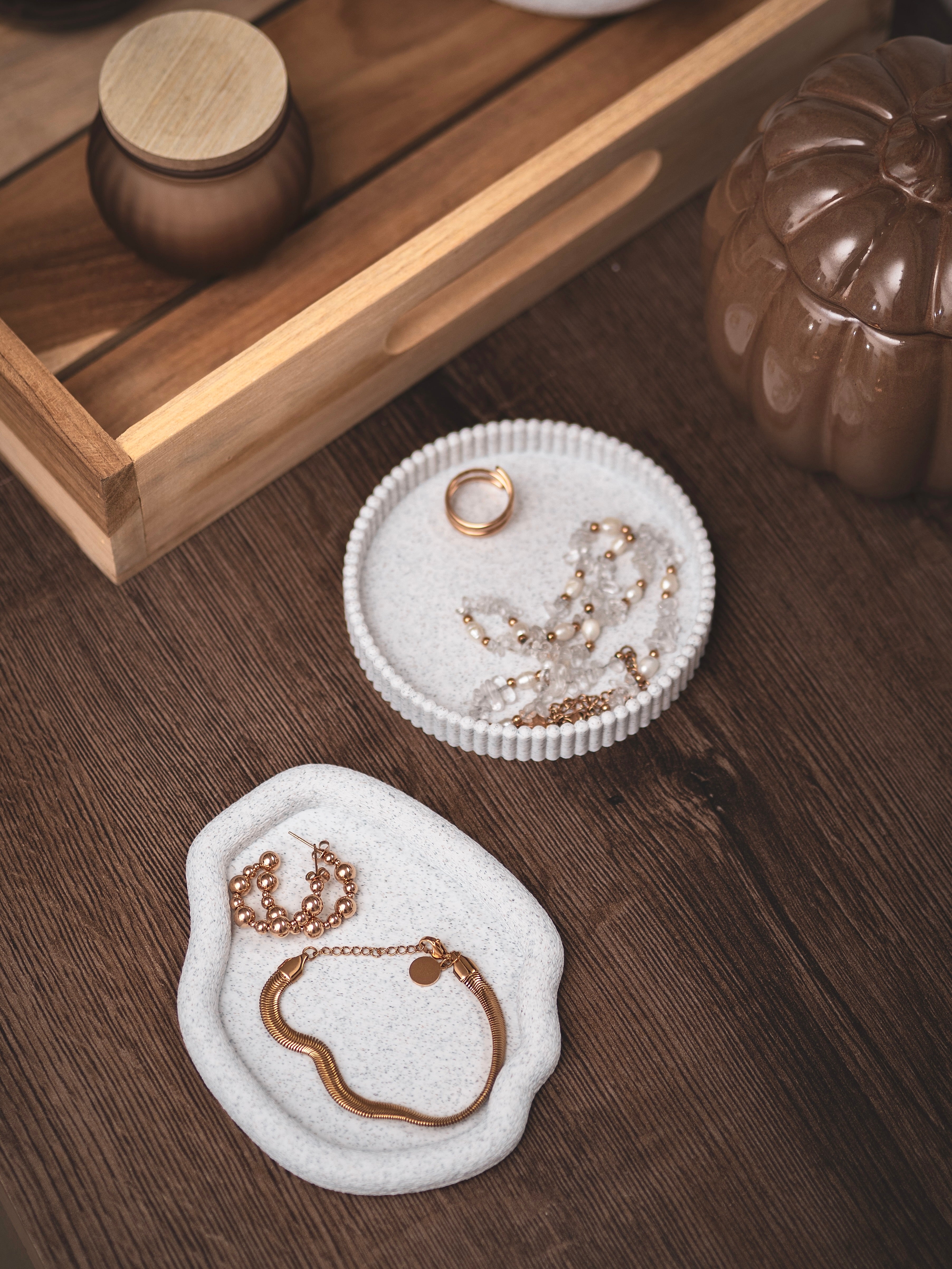Mini-Tablett-Set für Schmuck oder Deko | 10 cm - verschiedene Farben