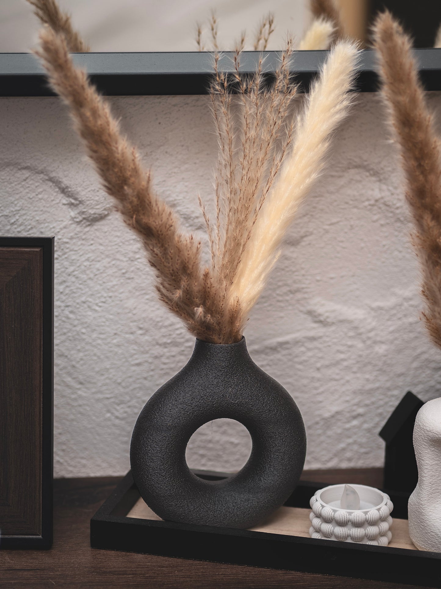 Trockenblumenvase rund 12,5 cm