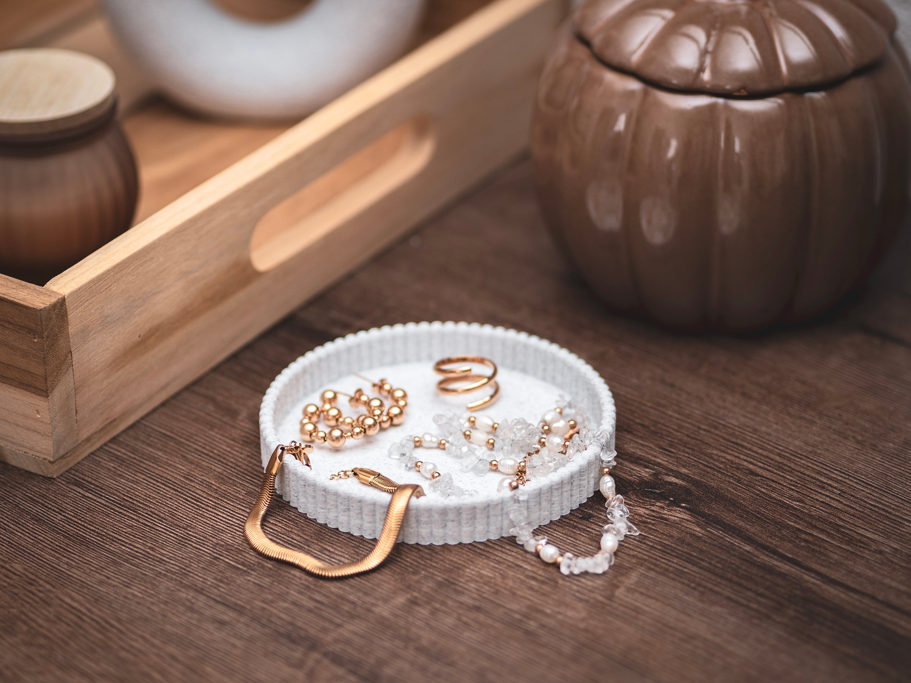 Mini-Tablett für Schmuck oder Deko | 10 cm - verschiedene Farben