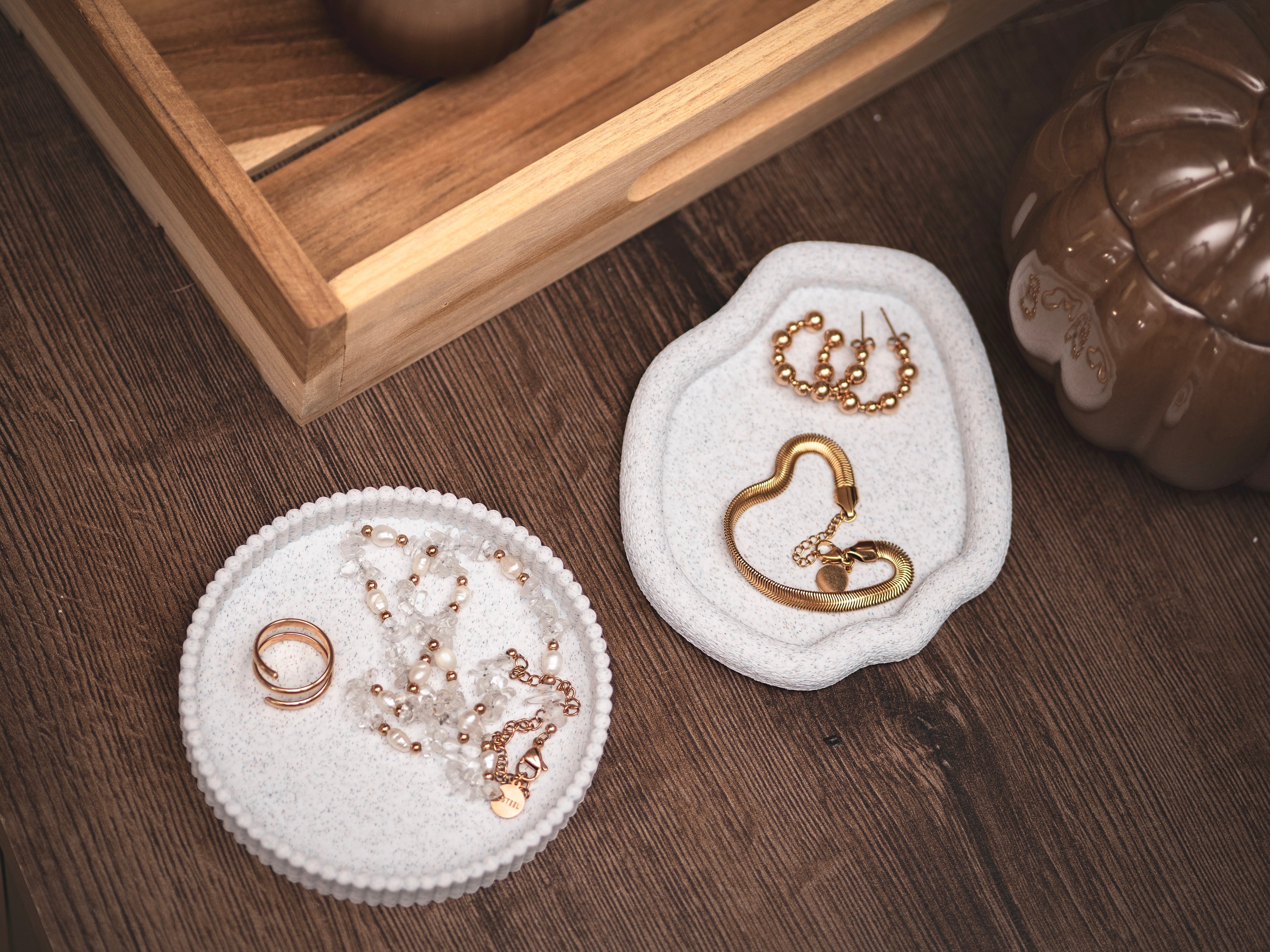 Mini-Tablett-Set für Schmuck oder Deko | 10 cm - verschiedene Farben
