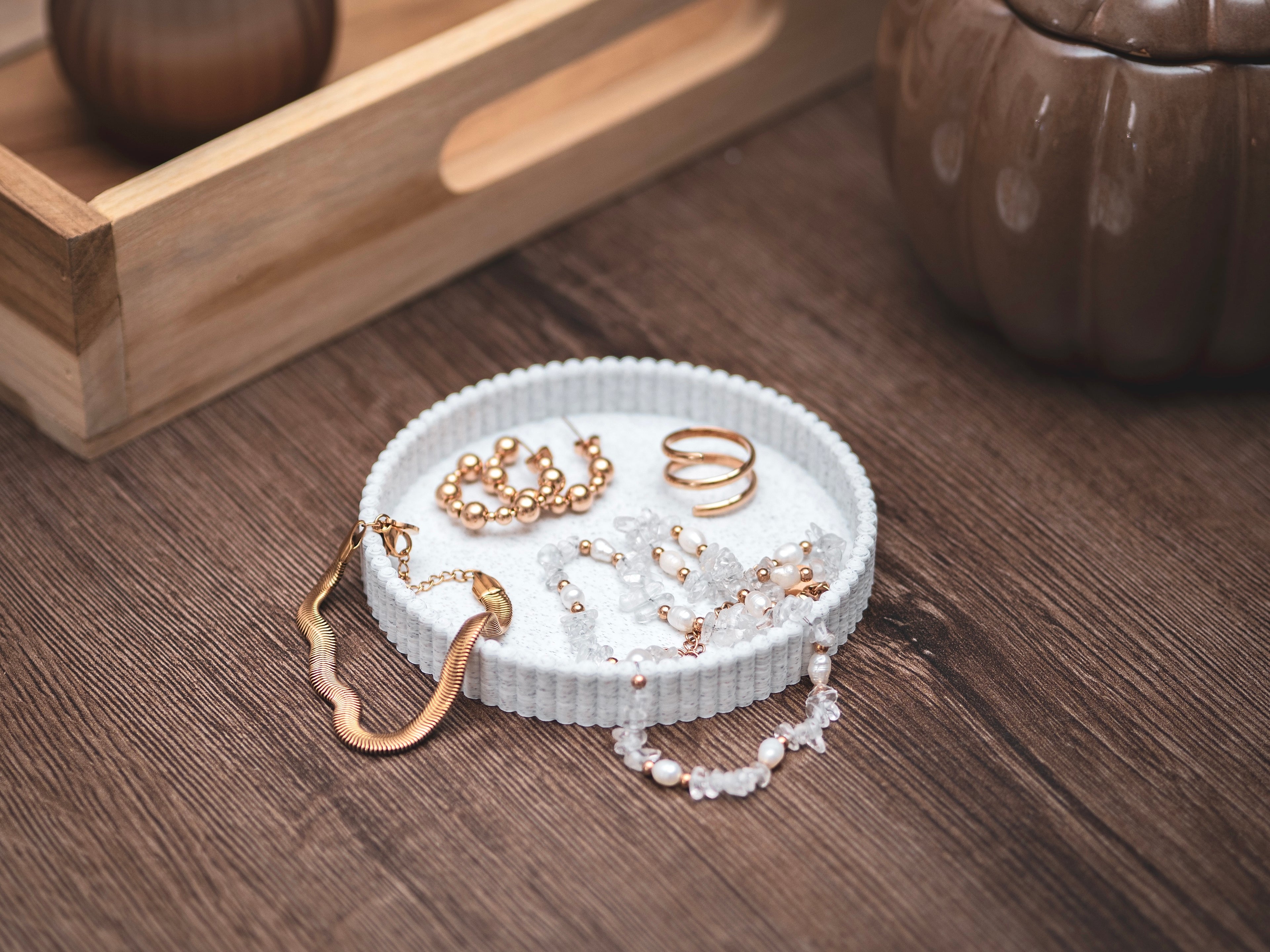 Mini-Tablett für Schmuck oder Deko | 10 cm - verschiedene Farben