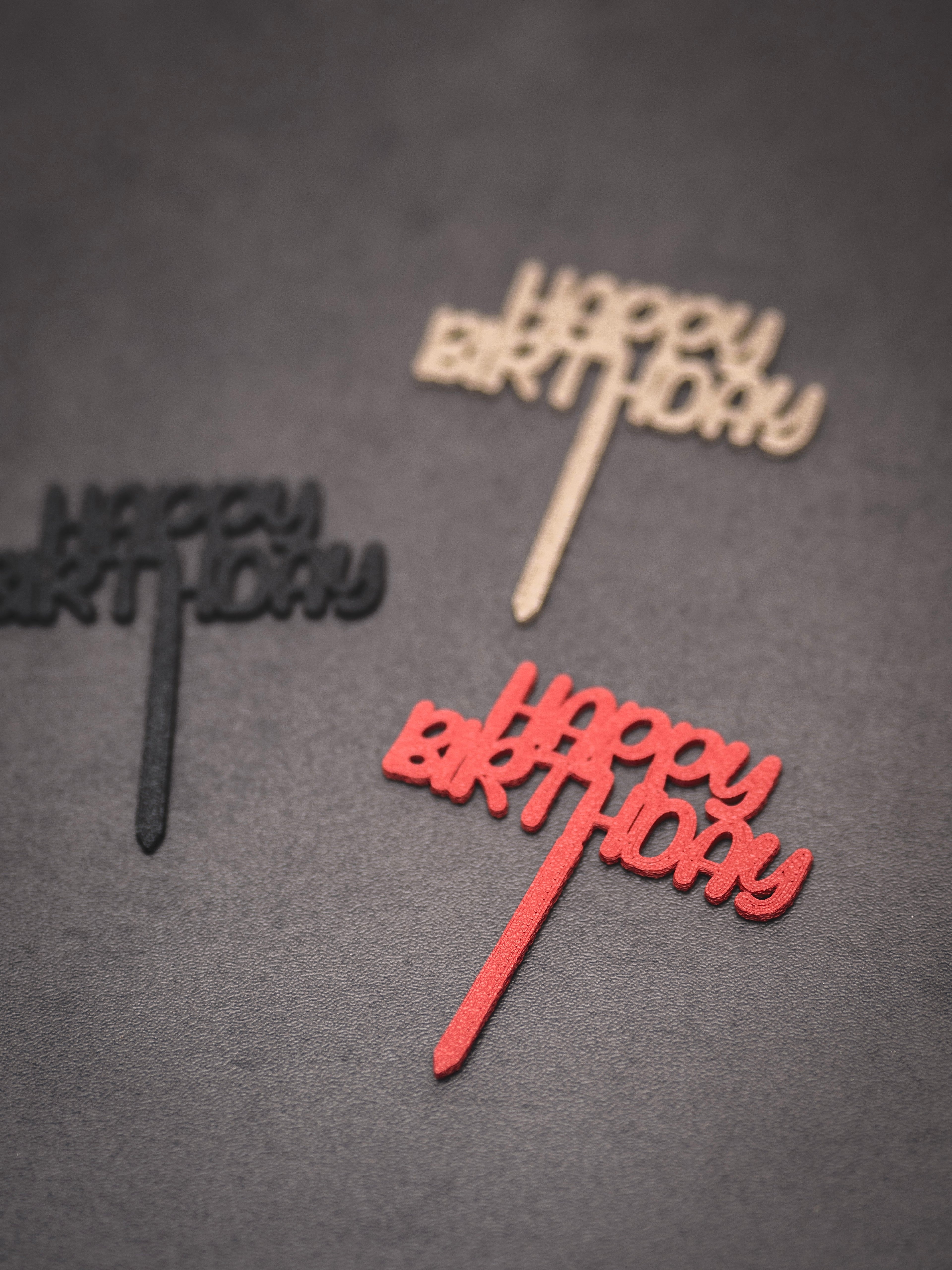 Muffin Topper "Happy Birthday"