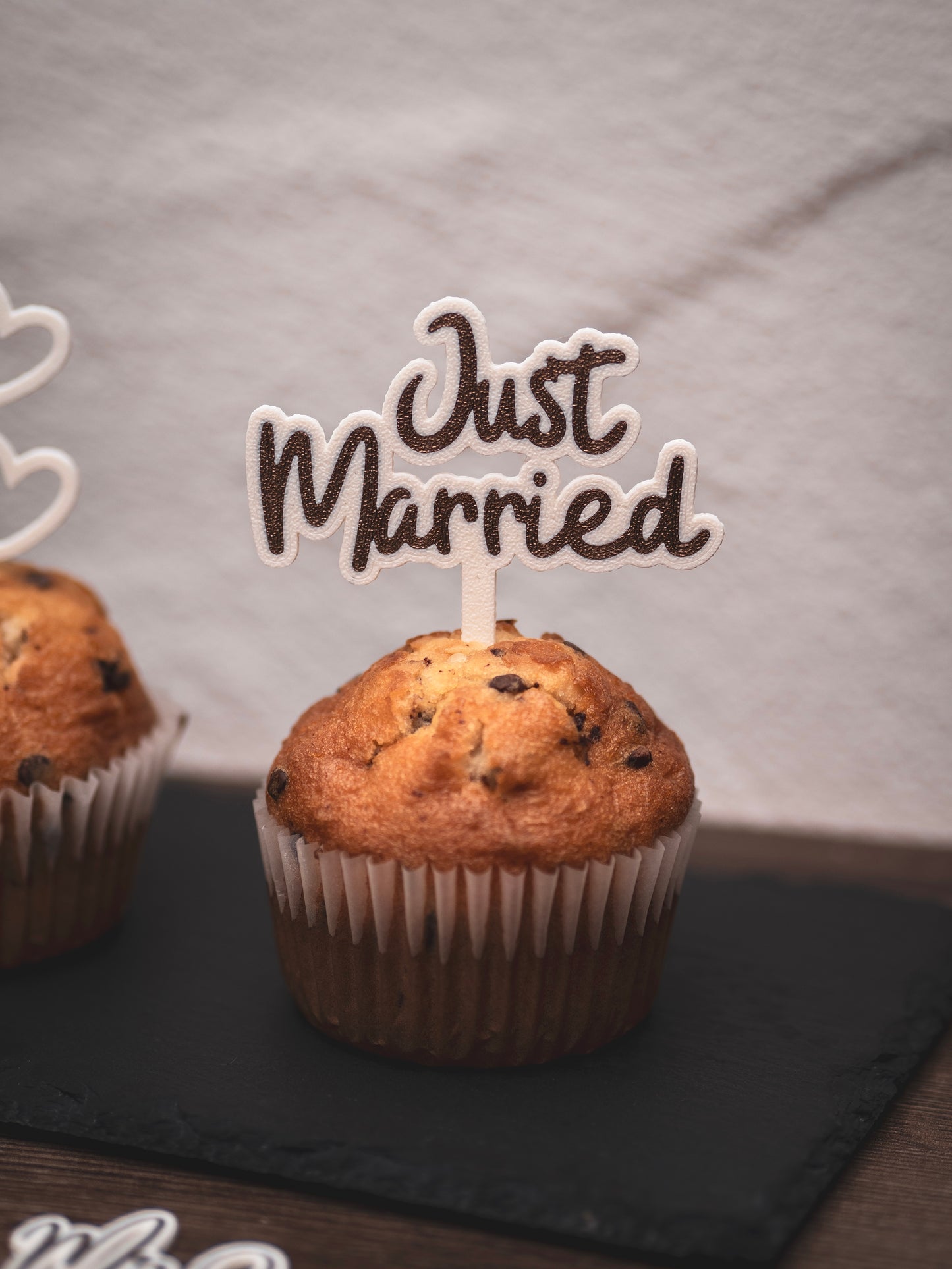Muffin Topper Hochzeits-Set Mr. & Mrs. Just Married