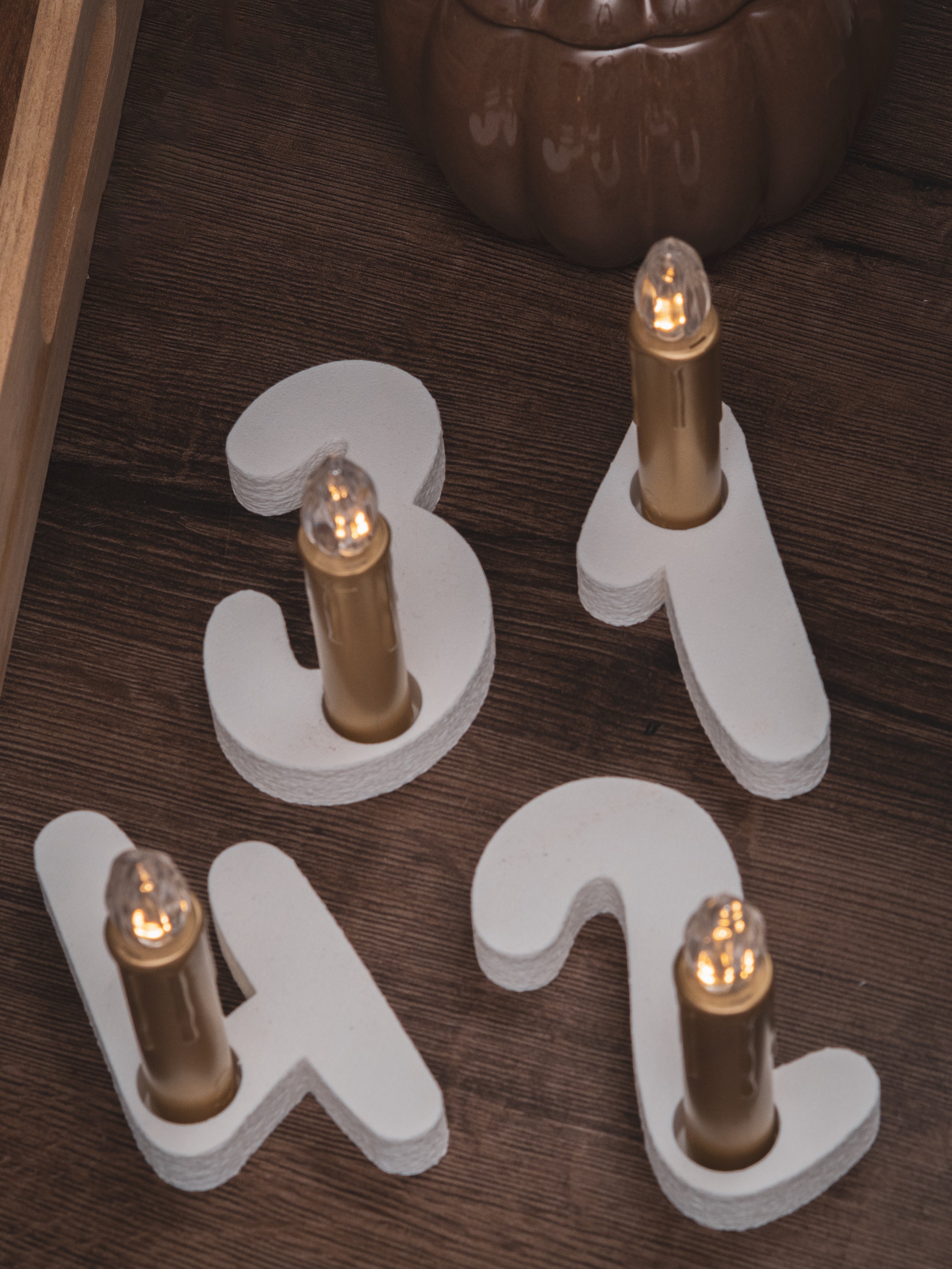 Adventskranz Zahlen 1-4 | verschiedene Farben