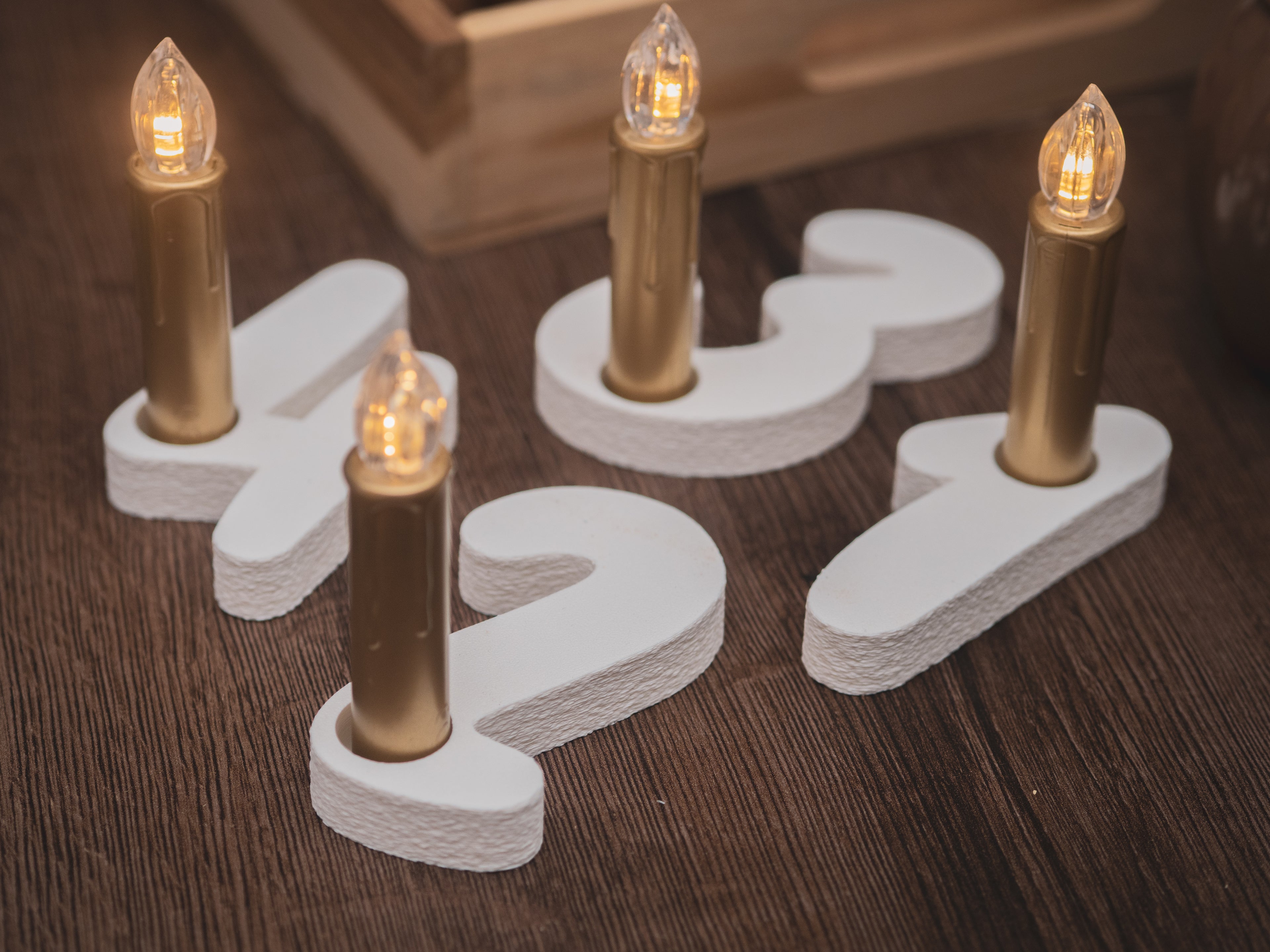 Adventskranz Zahlen 1-4 | verschiedene Farben