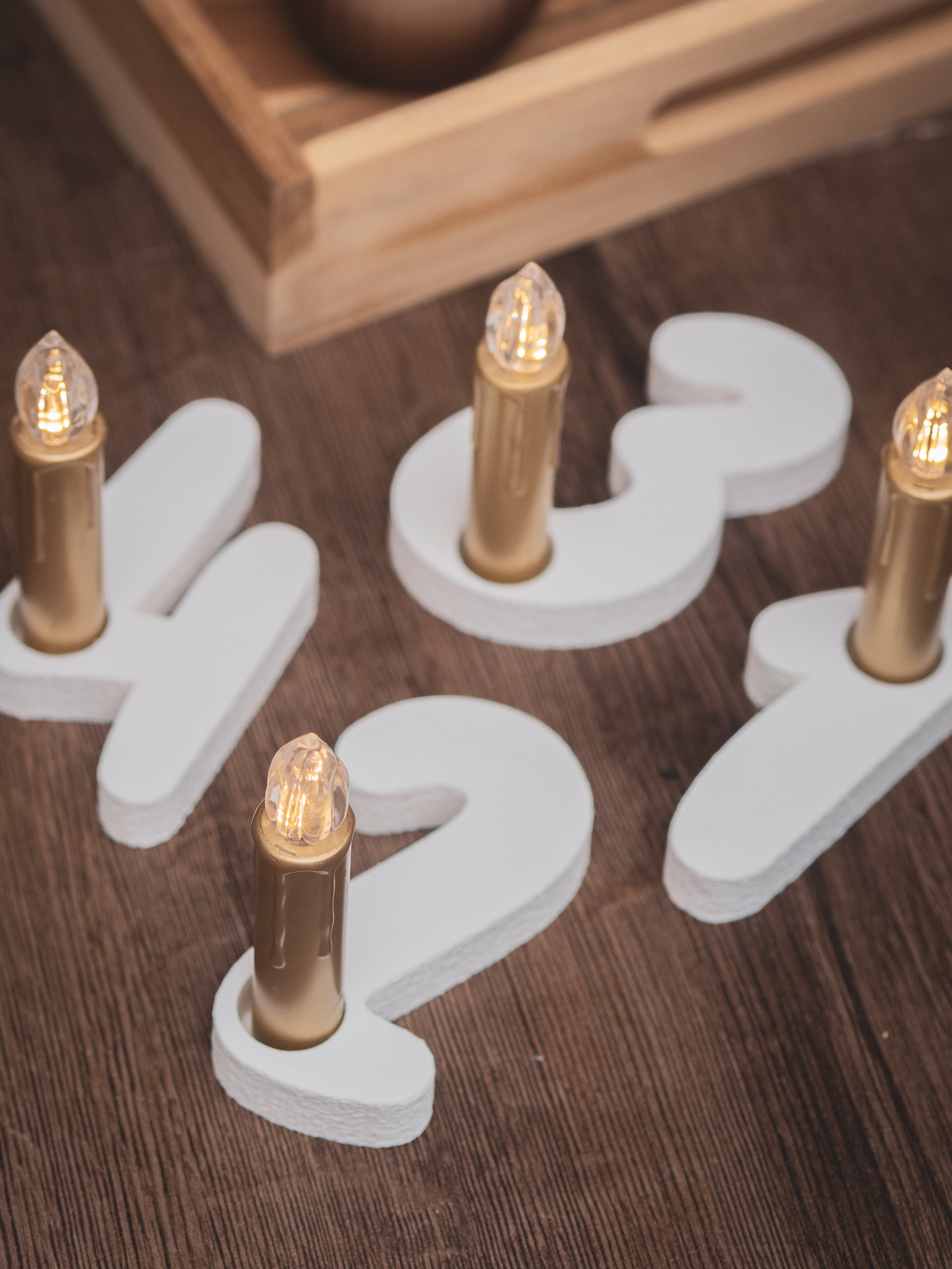 Adventskranz Zahlen 1-4 | verschiedene Farben
