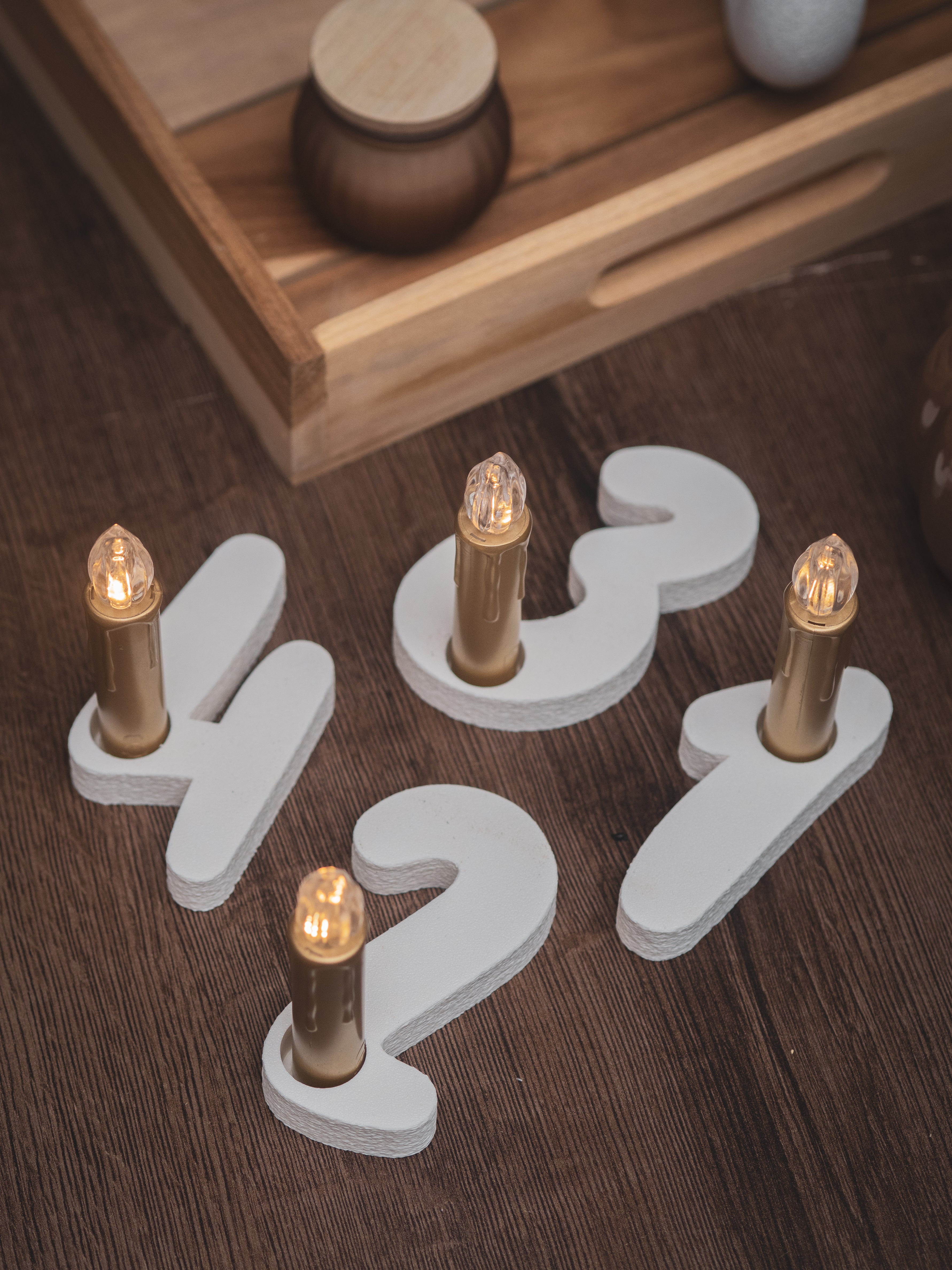 Adventskranz Zahlen 1-4 | verschiedene Farben