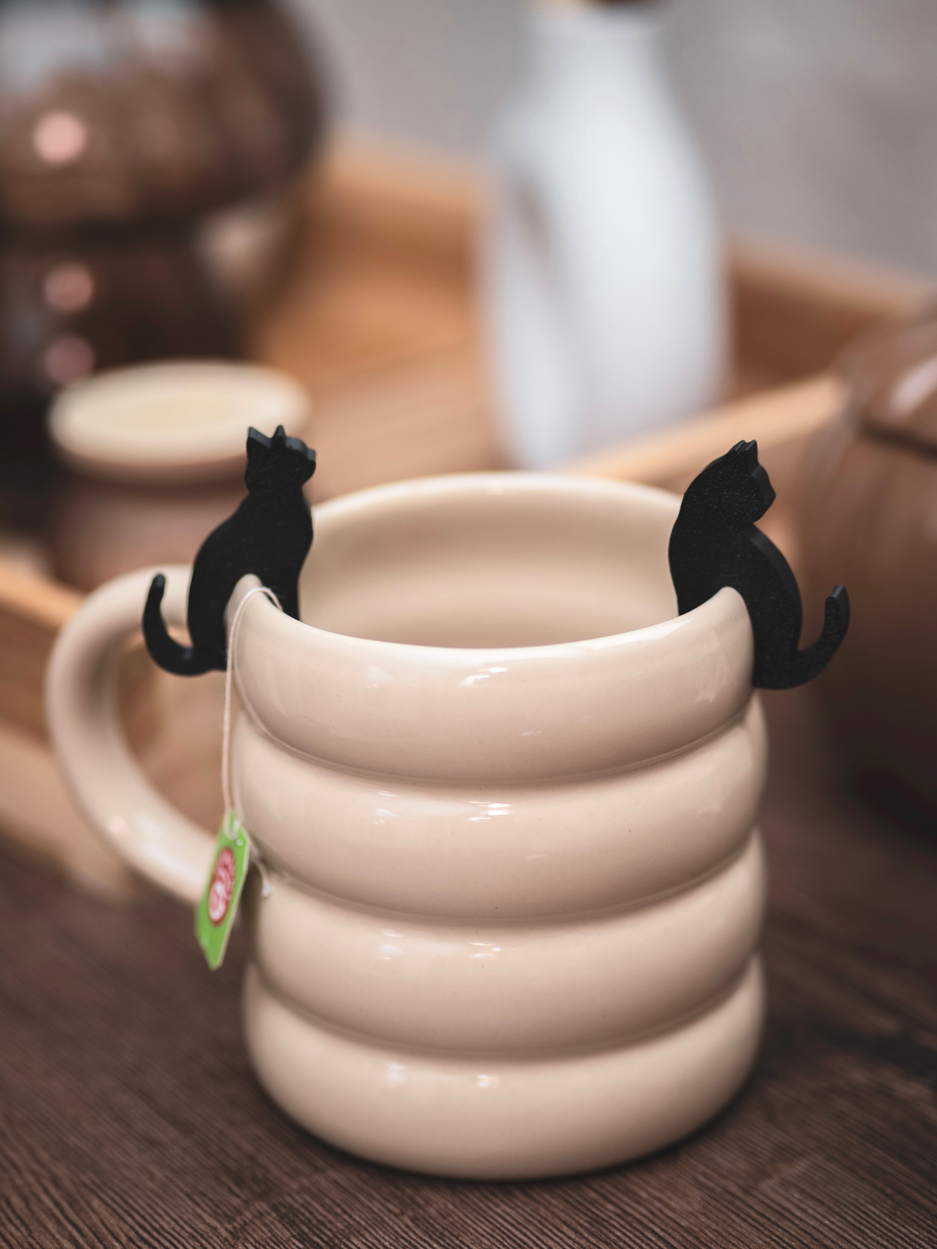 Teebeutelhalter Katze Set | verschiedene Farben