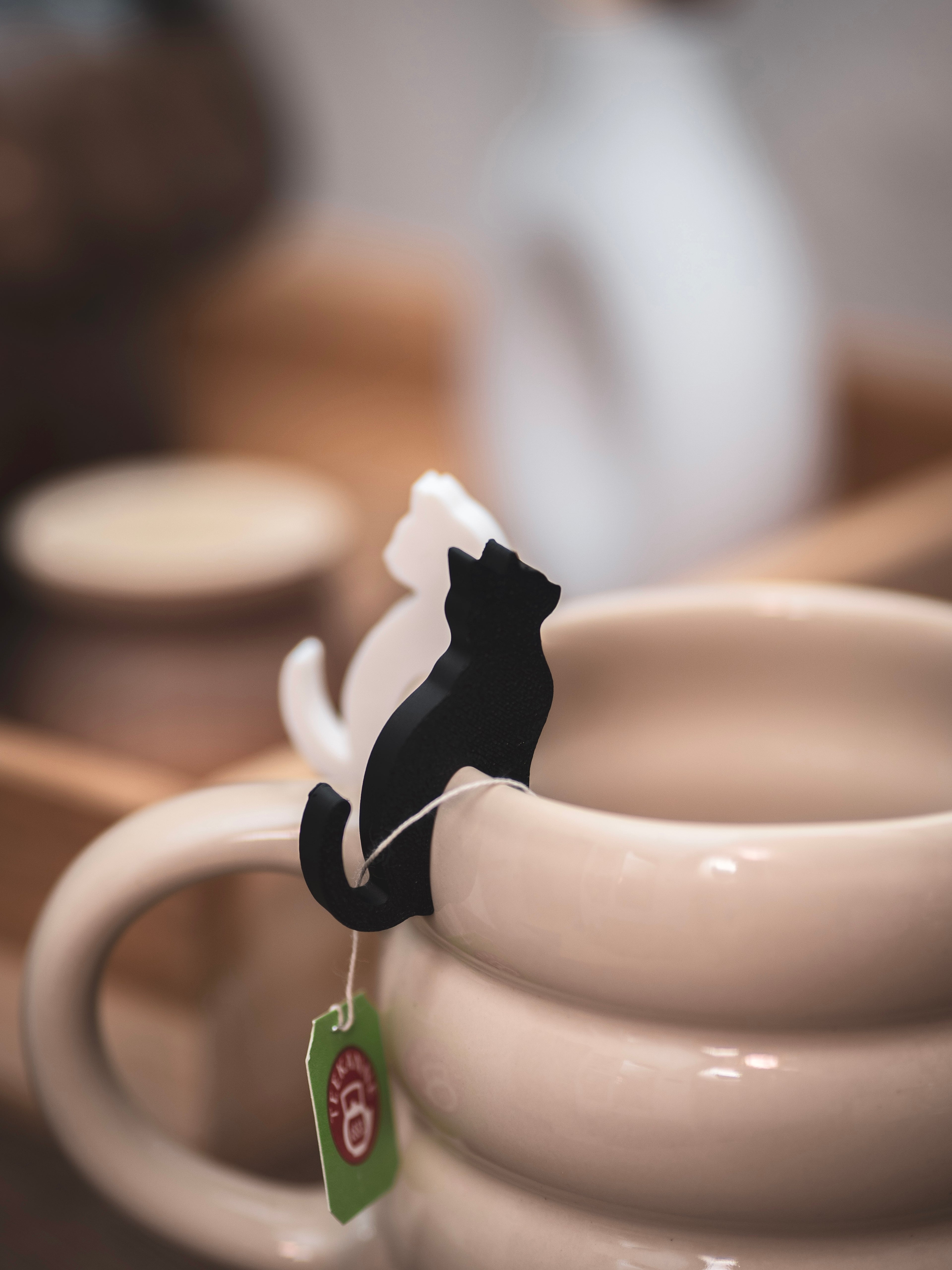 Teebeutelhalter Katze Set | verschiedene Farben
