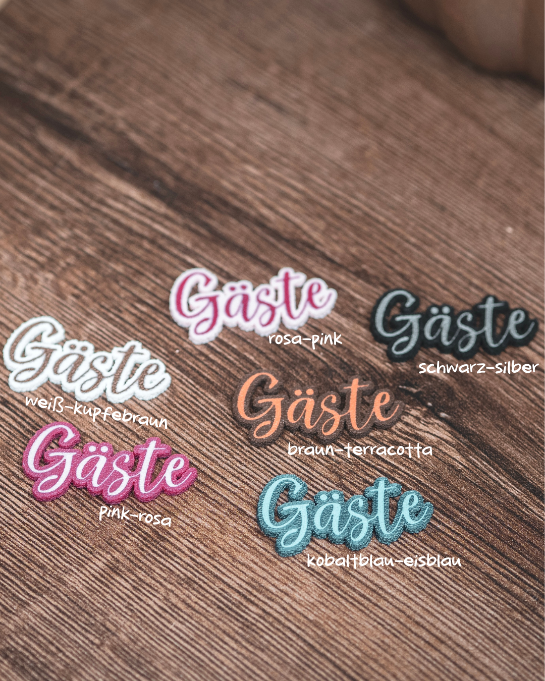 Guest | Gästeschild zum aufhängen oder kleben | in 6 Farben | in 2 Sprachen