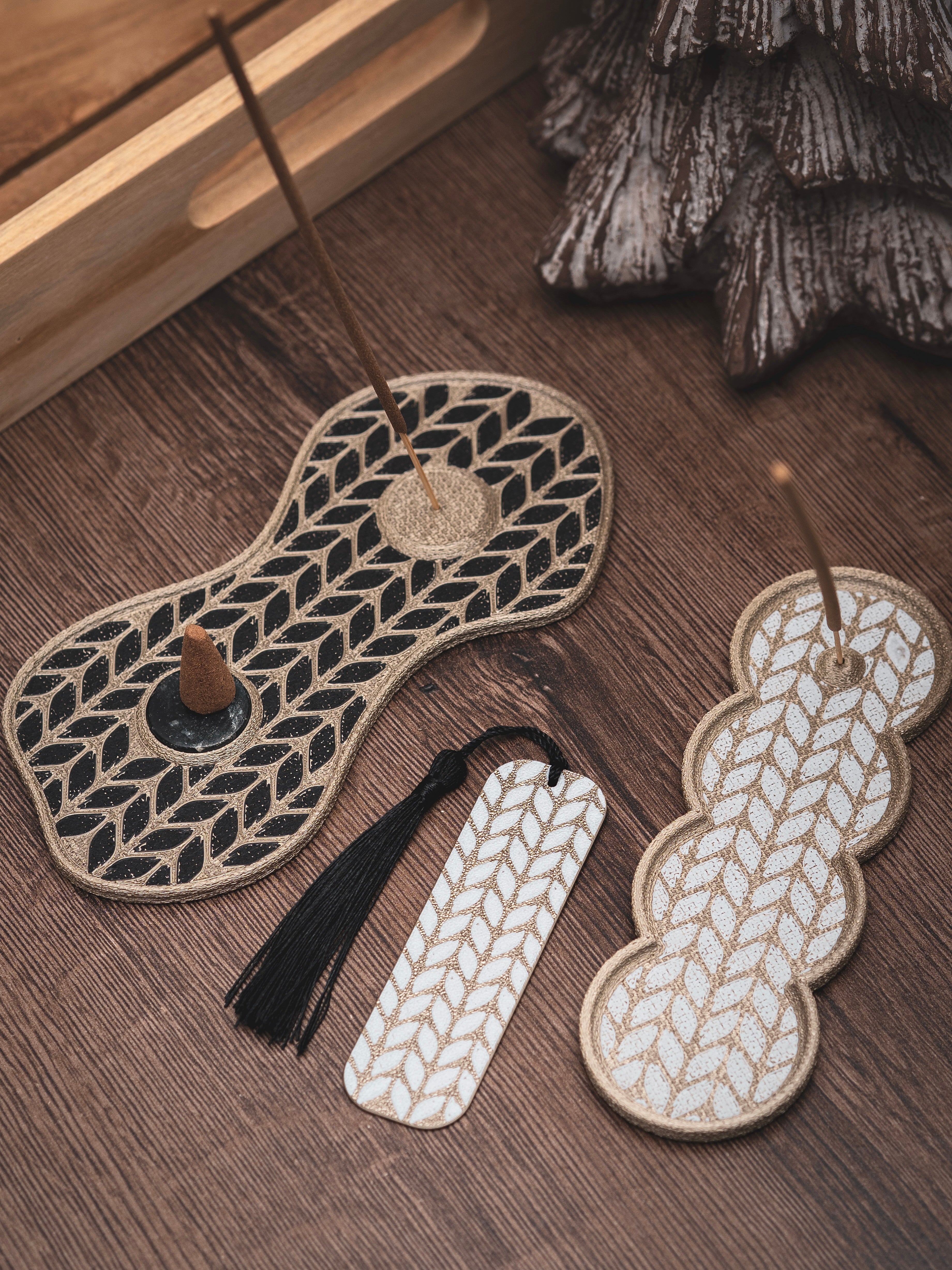 Lesezeichen Strick mit Quaste | verschiedene Farben