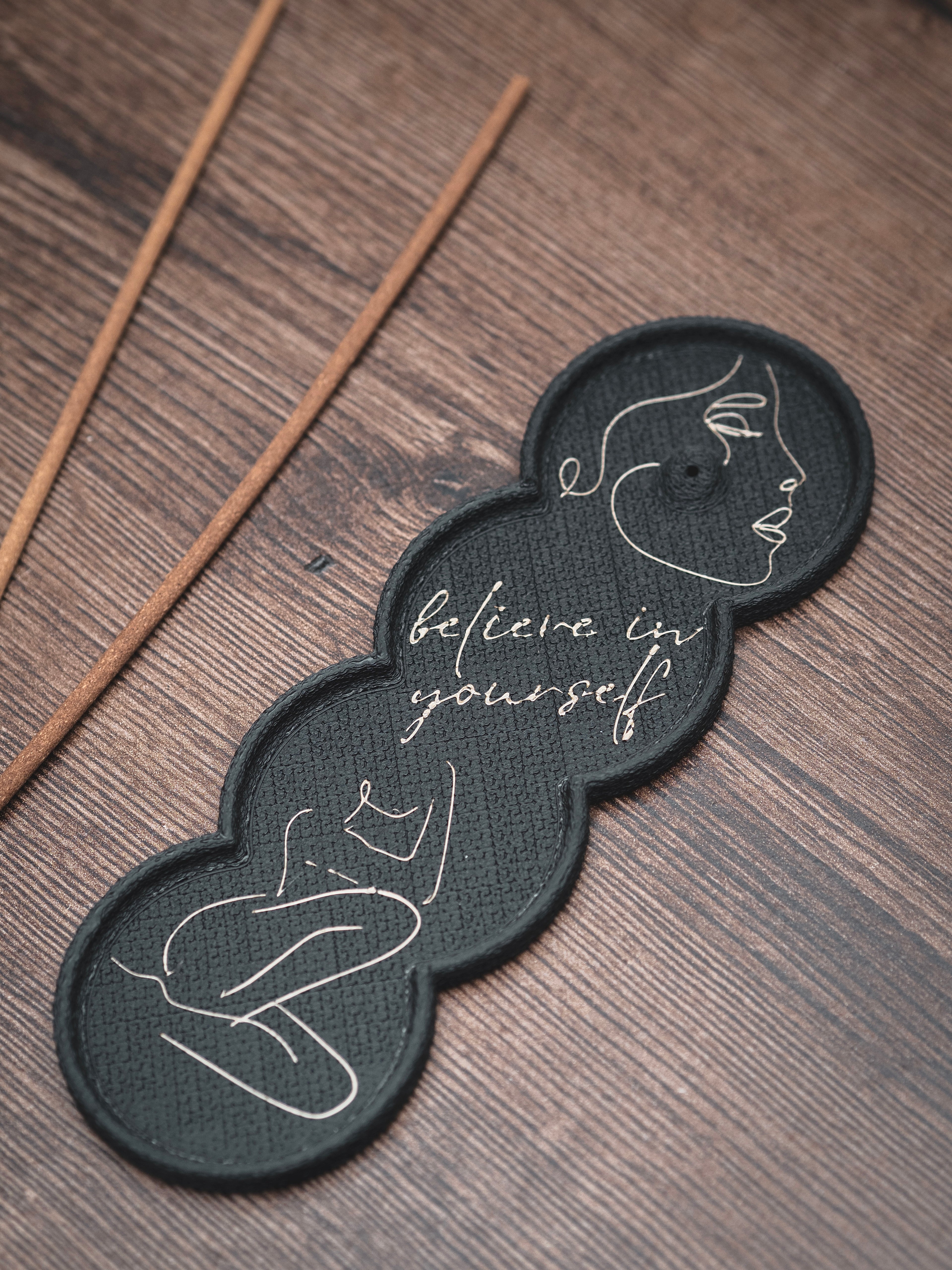 Räucherstäbchen Halter believe in yourself | 16 cm - verschiedene Farben | + 1 Gratis Räucherstäbchen