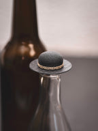Flaschendeckel Sommerhut für Bier, Limo & kl. Sektflaschen | schwarz | auch als Schlüsselanhänger