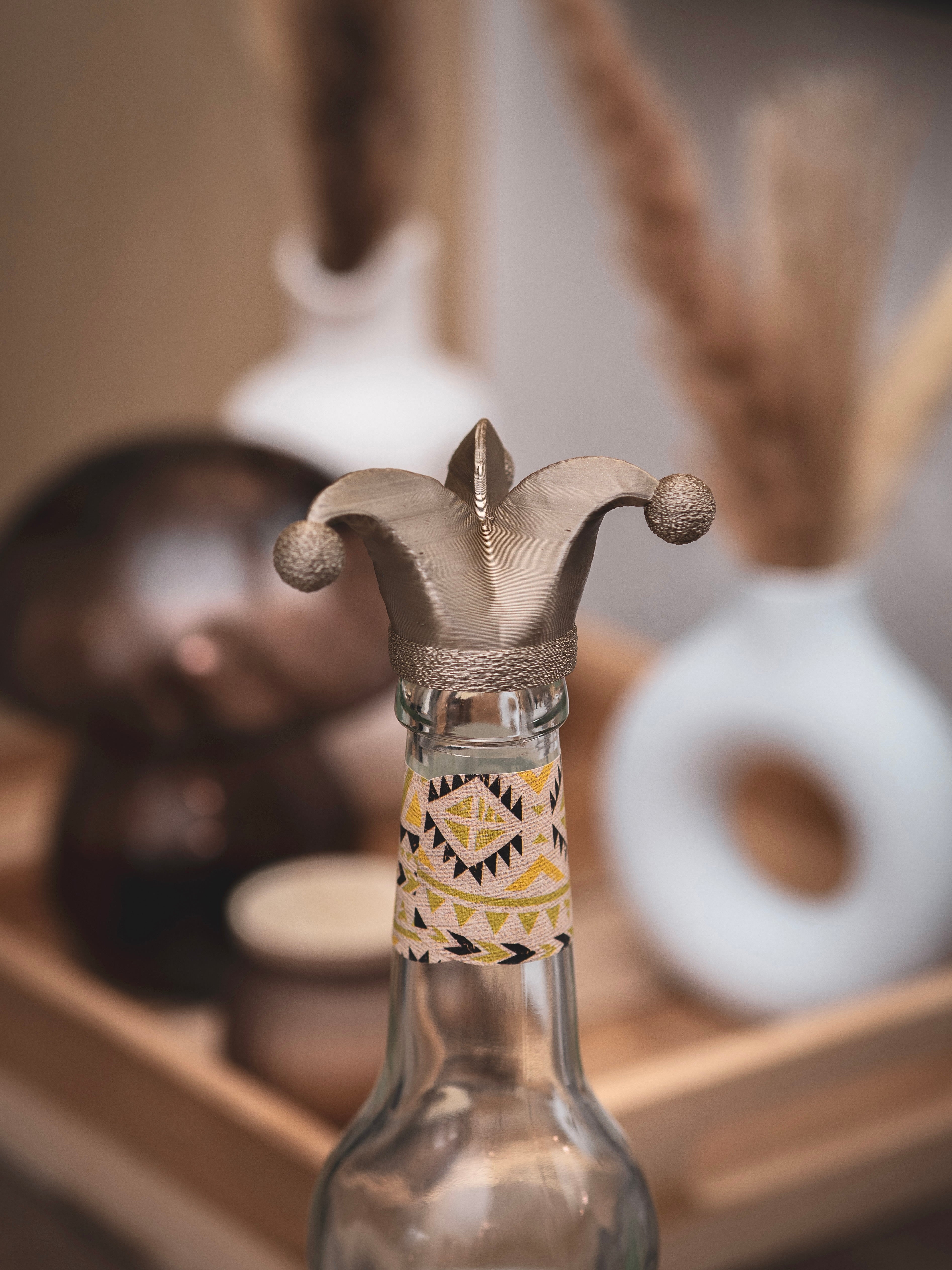 Flaschendeckel Hofnarr Harlekin für Bier, Limo & kl. Sektflaschen | verschiedene Farben