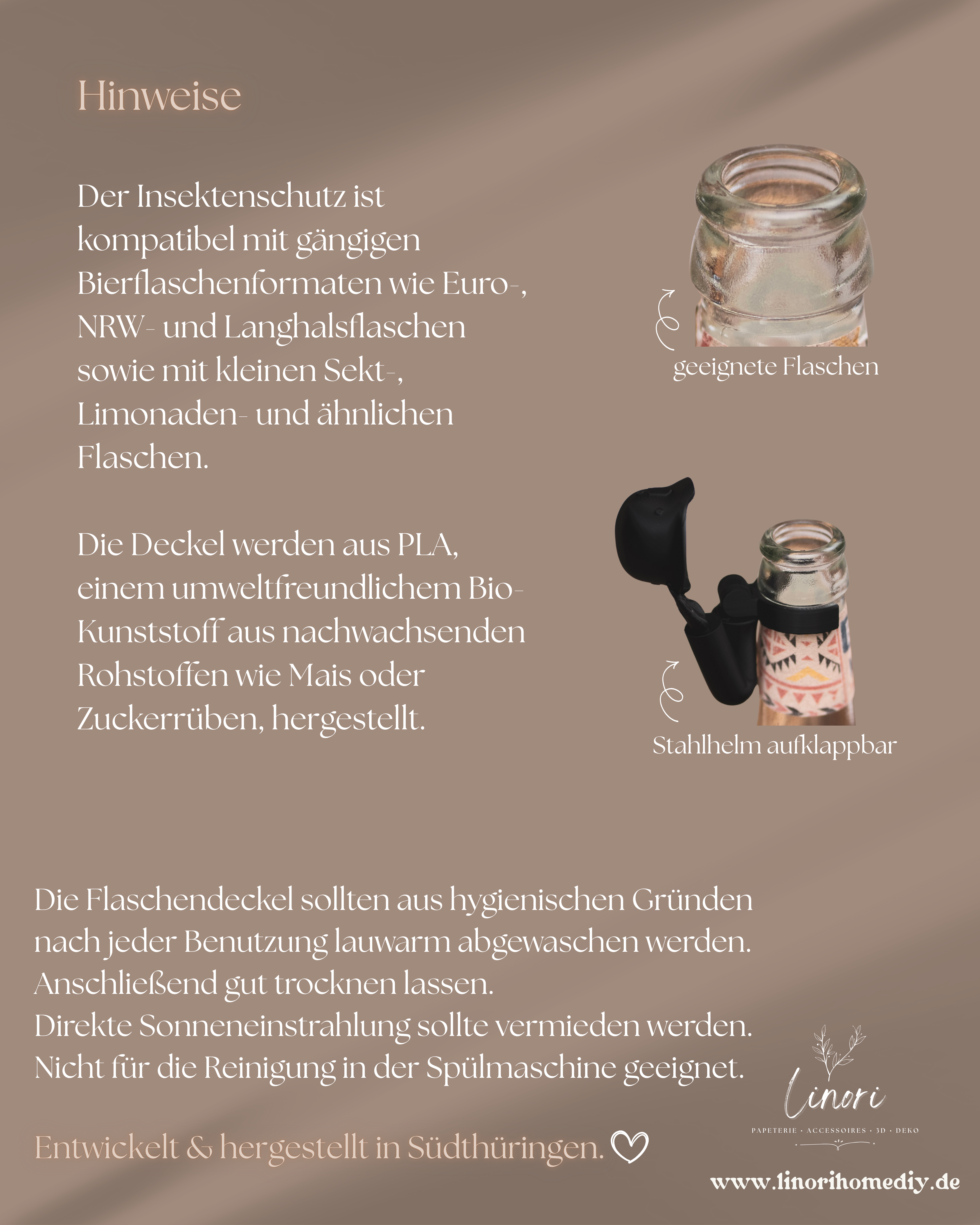 Flaschendeckel Stahlhelm für Bier, Limo & kl. Sektflaschen