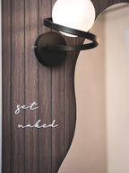 "get naked" Schild zum kleben | in verschiedenen Farben und 2 Größen