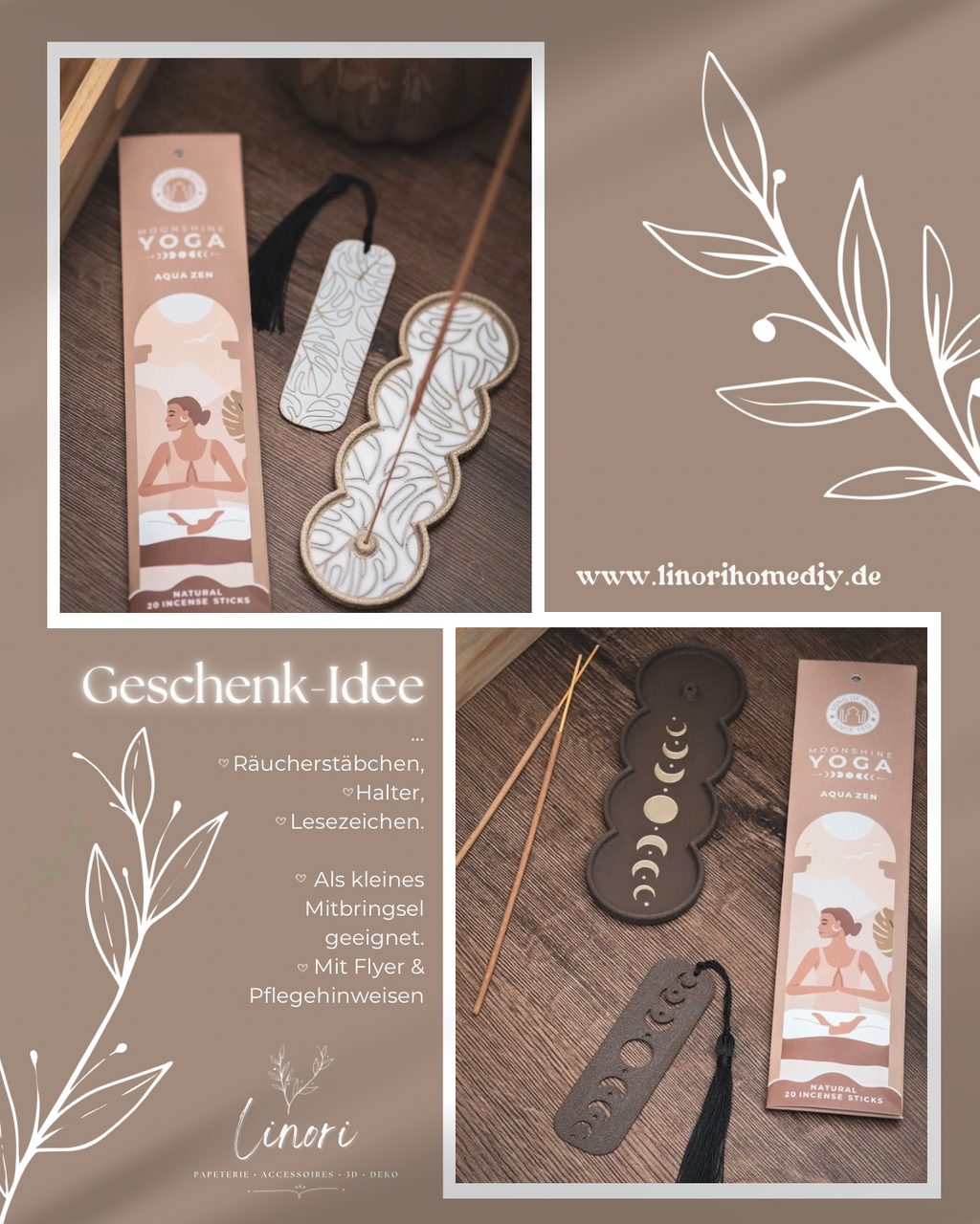 Räucherstäbchen Halter Leo | 16 cm - verschiedene Farben | + 1 Gratis Räucherstäbchen