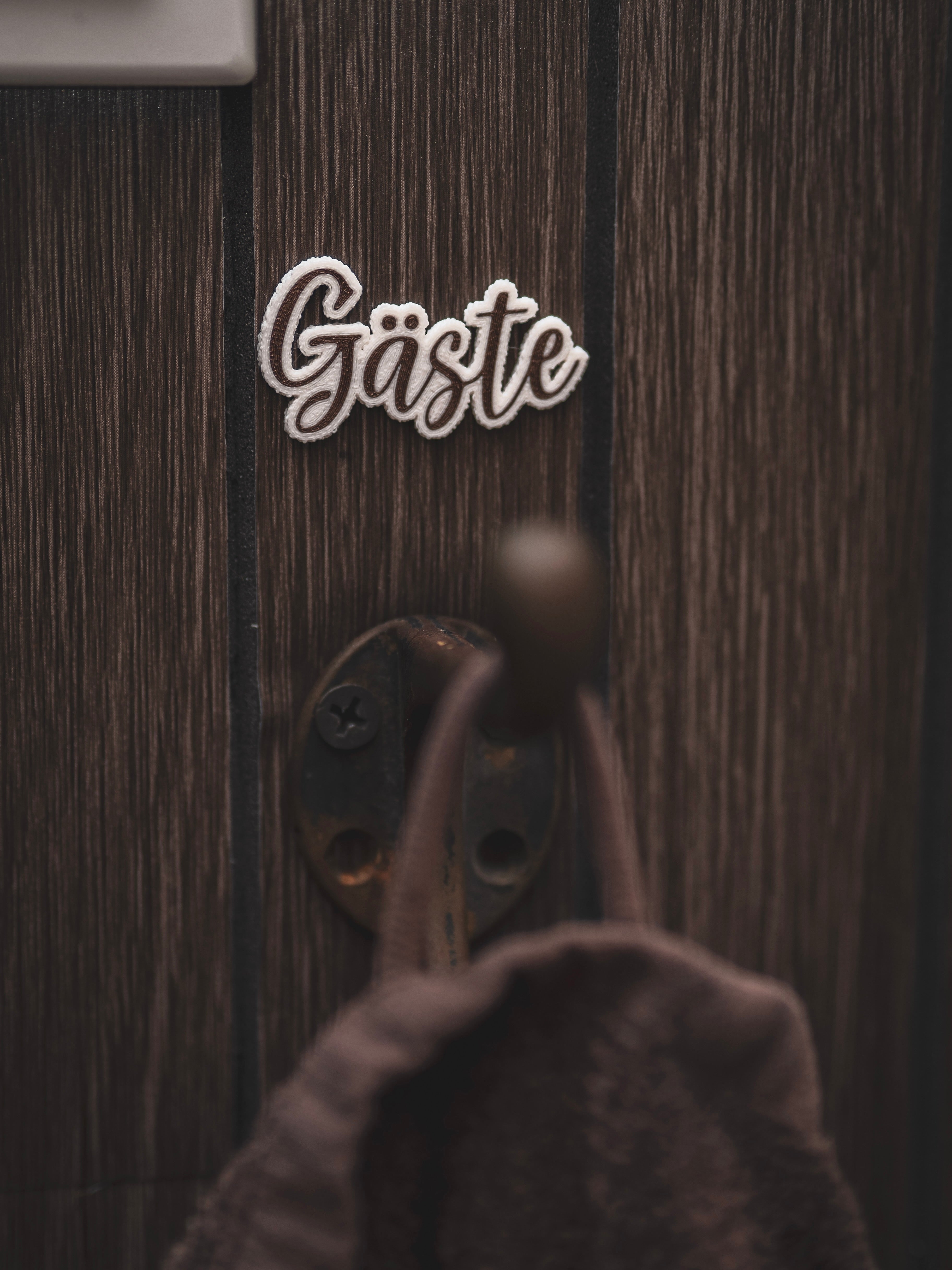 Guest | Gästeschild zum aufhängen oder kleben | in 6 Farben | in 2 Sprachen