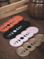 Räucherstäbchen Halter Mondphasen | 16 cm - verschiedene Farben | + 1 Gratis Räucherstäbchen