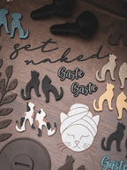 Guest | Gästeschild zum aufhängen oder kleben | in 6 Farben | in 2 Sprachen