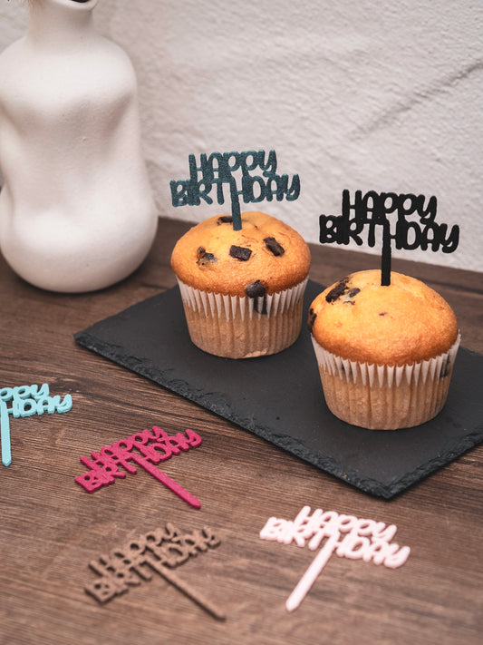 Muffin Topper "Happy Birthday"