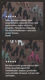 Teebeutelhalter Katze Set | 22 Farben | NEU Glückskatze