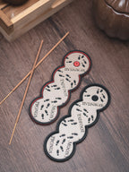 Räucherstäbchen Halter Rumtreiber | 16 cm - schwarz rot iridiumgold