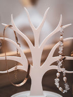 Schmuckständer Baum für Armbänder, Ringe, Earcuffs, Creolen mit Ablage