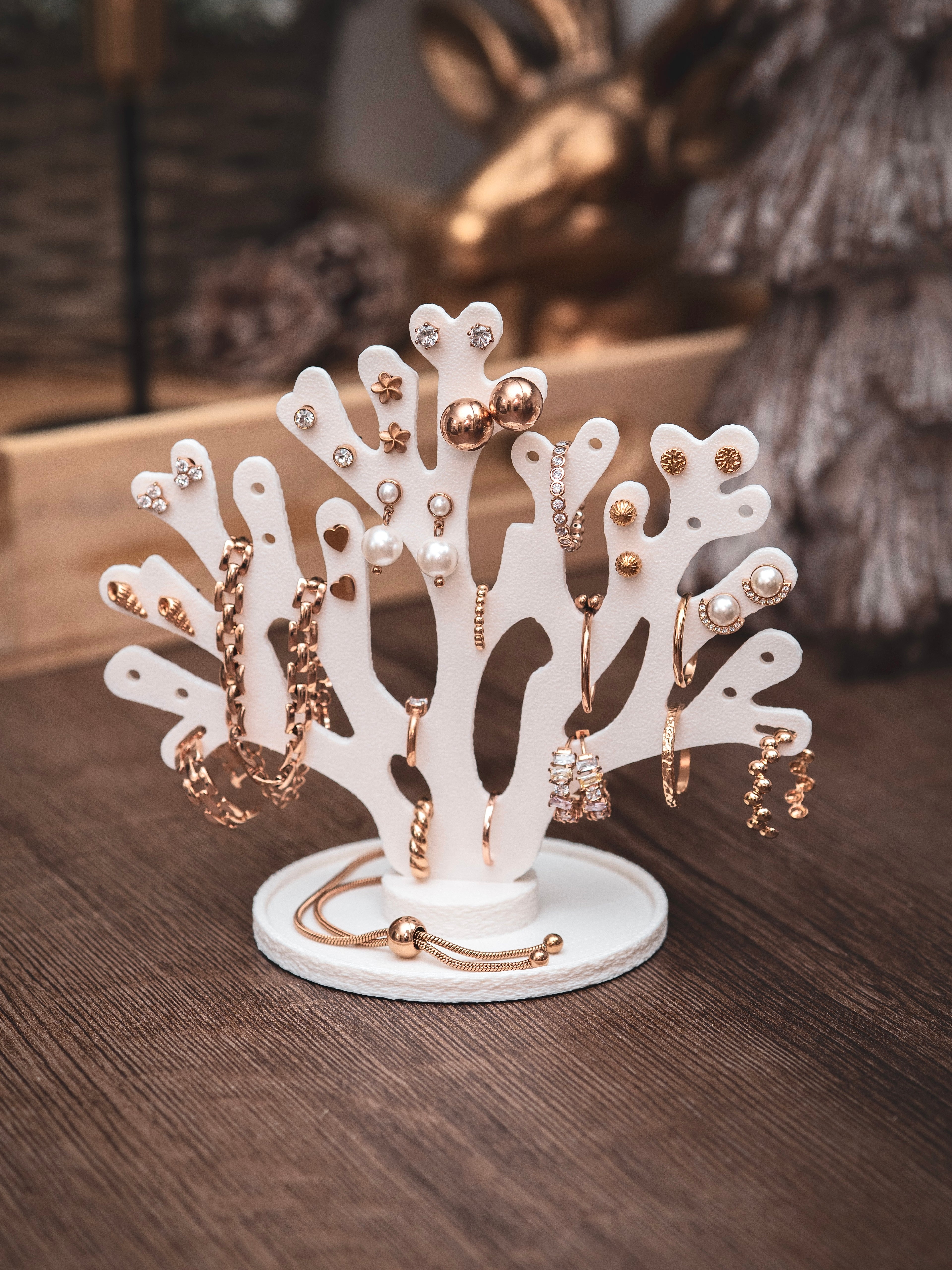 Schmuckständer Koralle mit kleiner Ablage