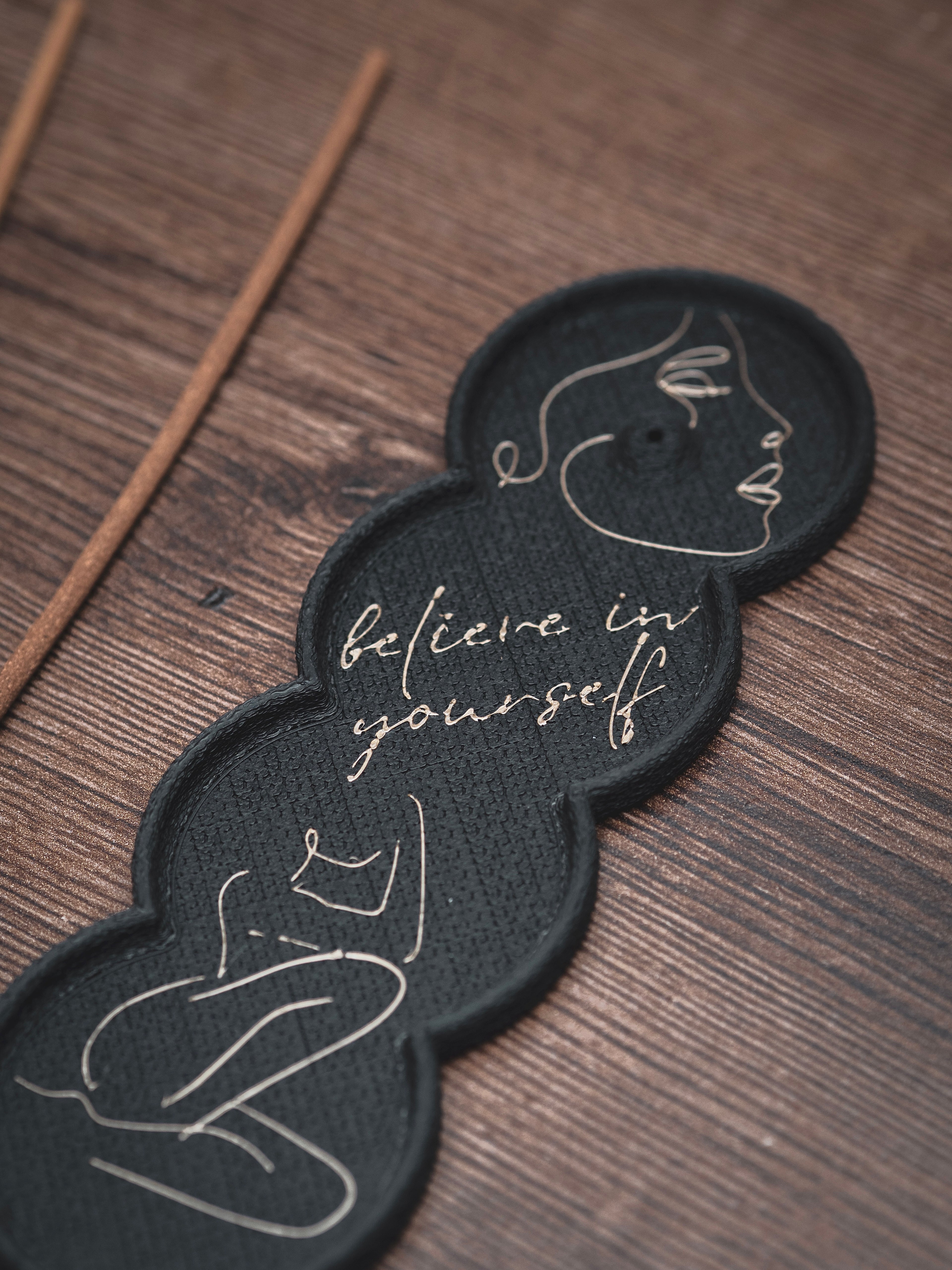 Räucherstäbchen Halter believe in yourself | 16 cm - verschiedene Farben | + 1 Gratis Räucherstäbchen