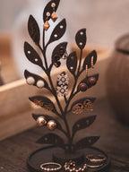 Schmuckständer Leaf für Ohrstecker mit kleiner Ablage