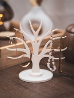 Schmuckständer Baum für Armbänder, Ringe, Earcuffs, Creolen mit Ablage