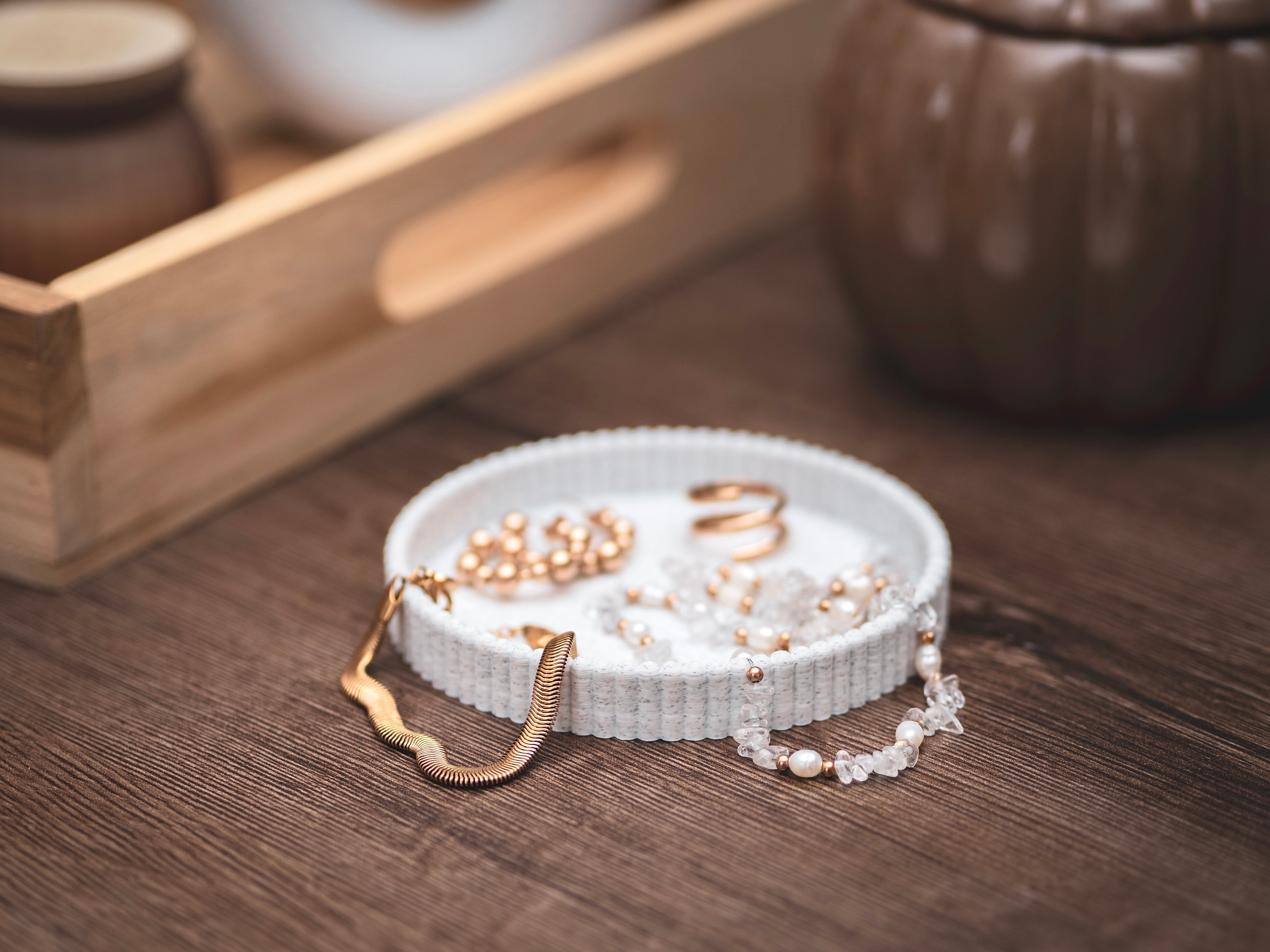 Mini-Tablett für Schmuck oder Deko | 10 cm - verschiedene Farben