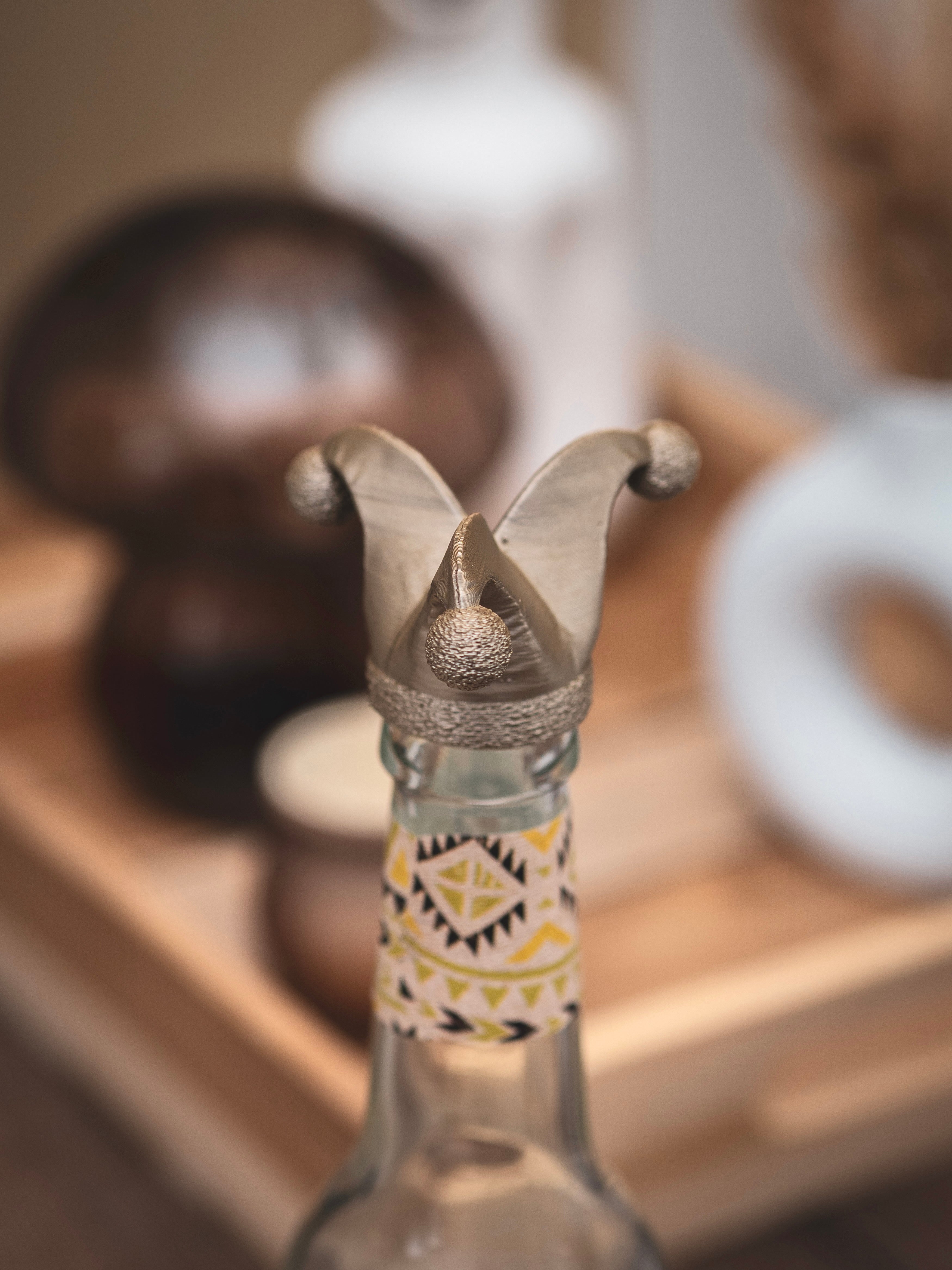 Flaschendeckel Hofnarr Harlekin für Bier, Limo & kl. Sektflaschen | verschiedene Farben