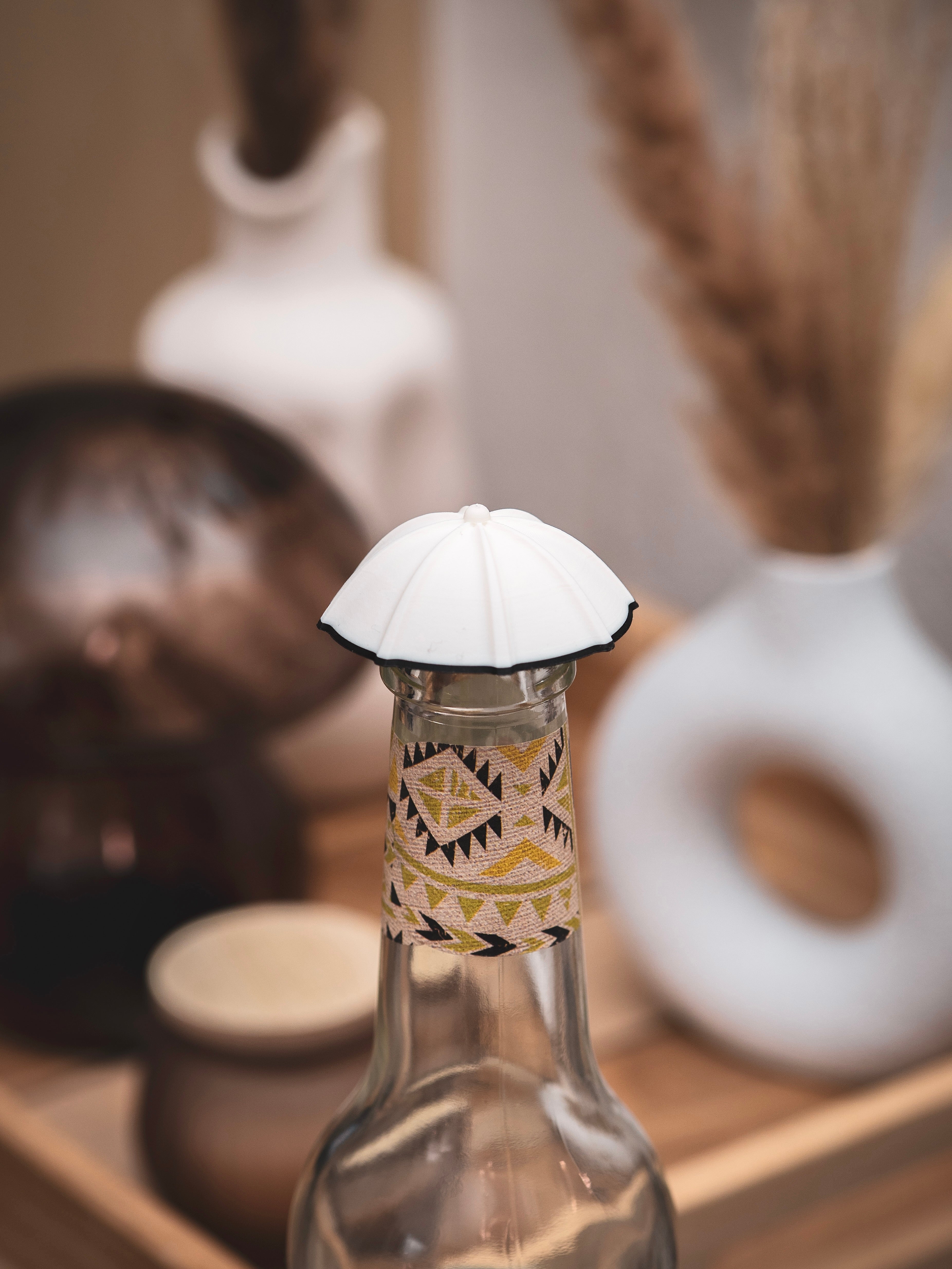 Flaschendeckel Schirm für Bier, Limo & kl. Sektflaschen | verschiedene Farben