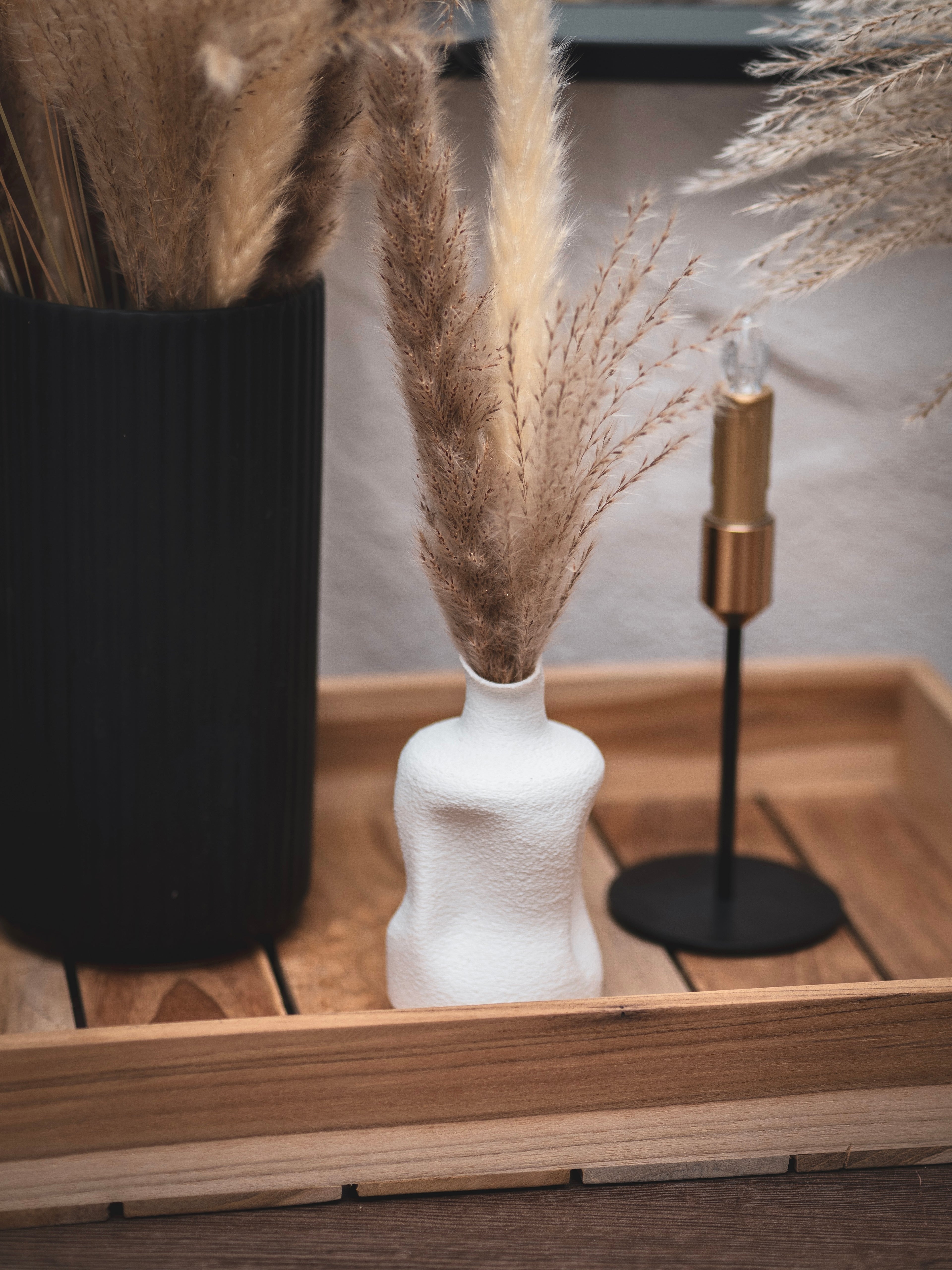 Trockenblumenvase verbeult 12,5 cm