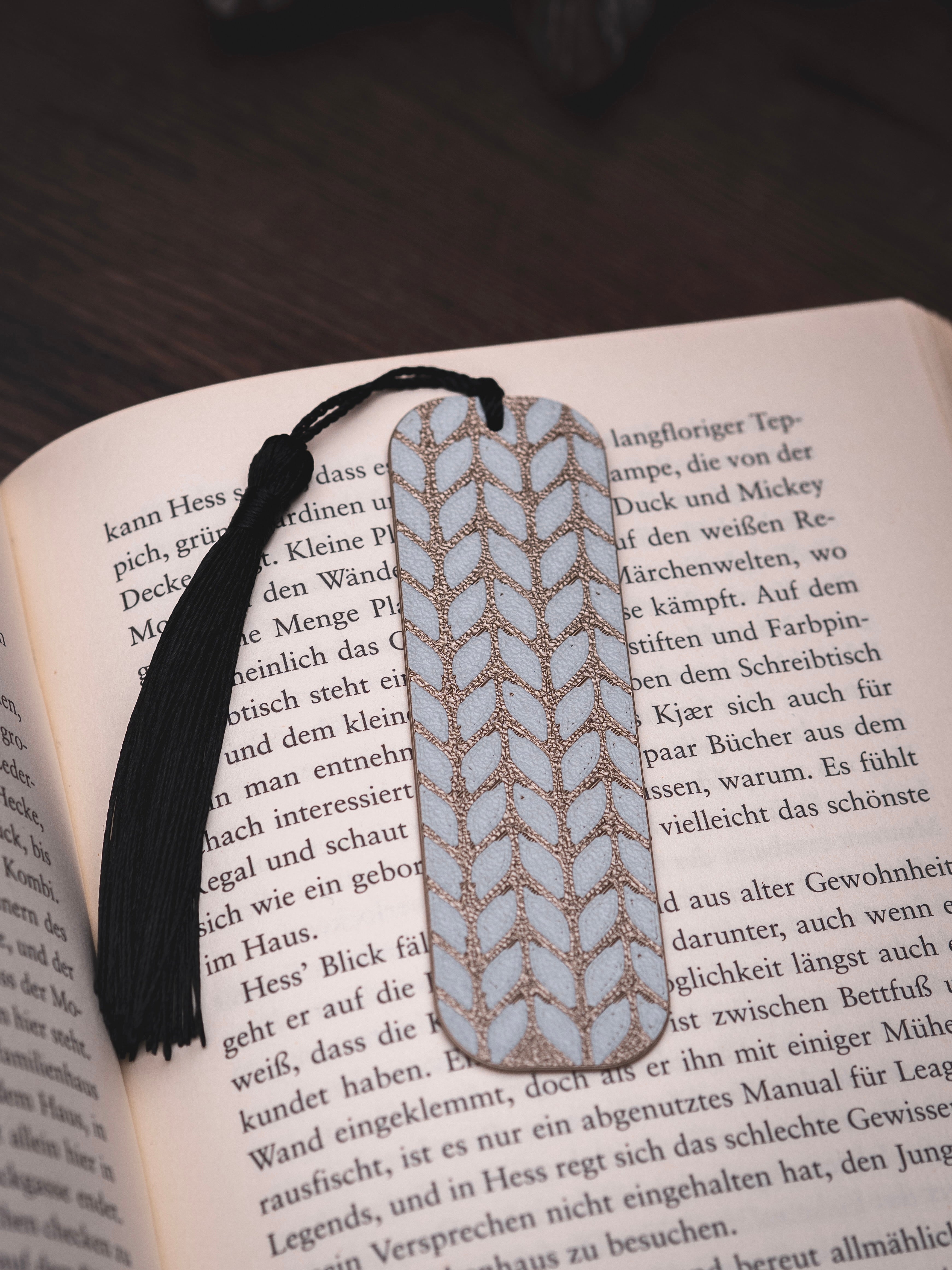 Lesezeichen Strick mit Quaste | verschiedene Farben