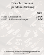 Lesezeichen Katzenpfote Glückskatze | 30% Tierschutzvereinspende