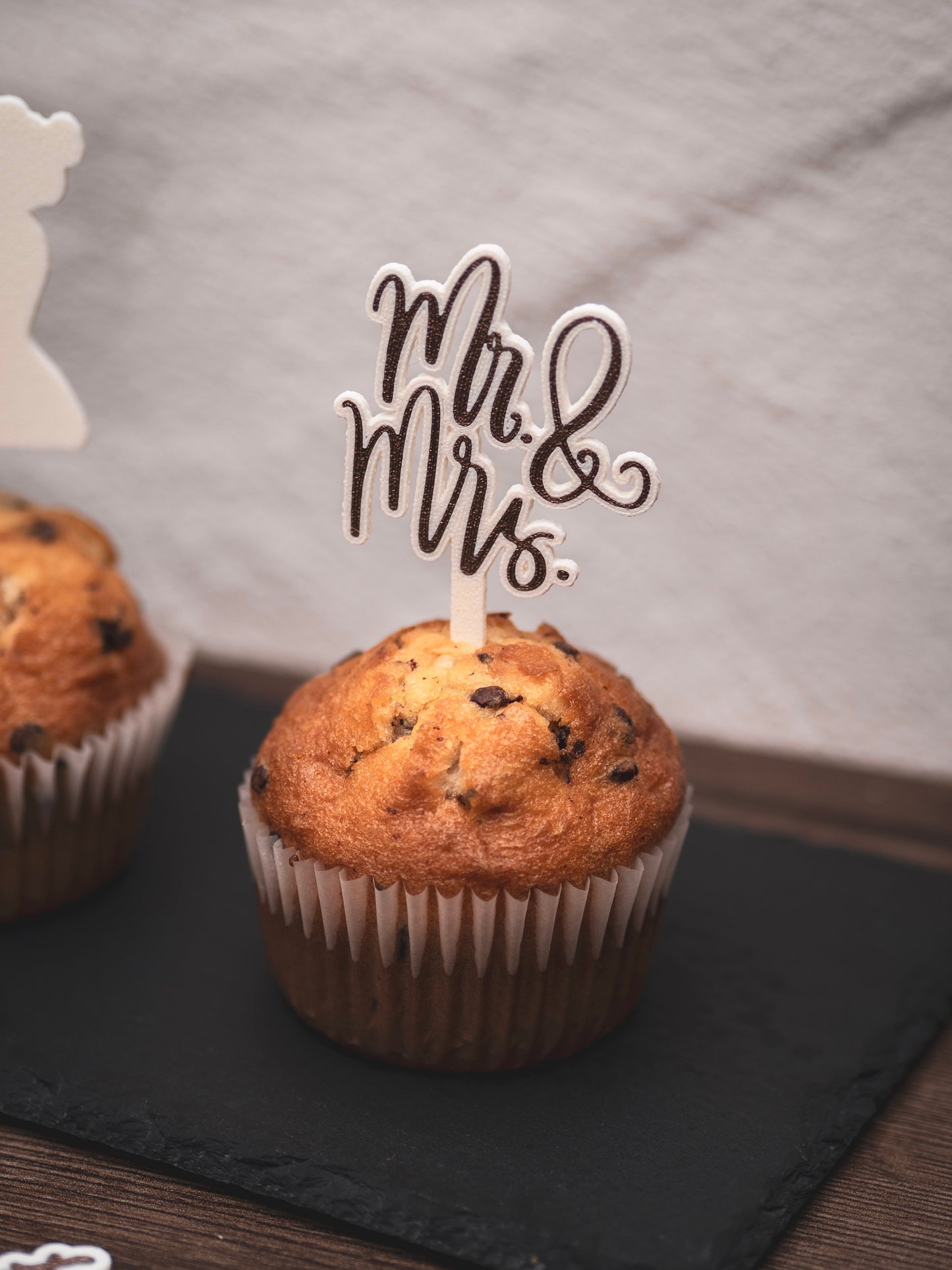 Muffin Topper Hochzeits-Set Mr. & Mrs. Just Married