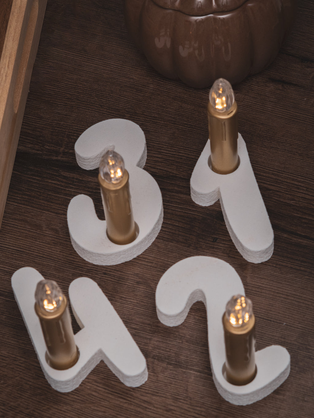 Adventskranz Zahlen 1-4 | verschiedene Farben