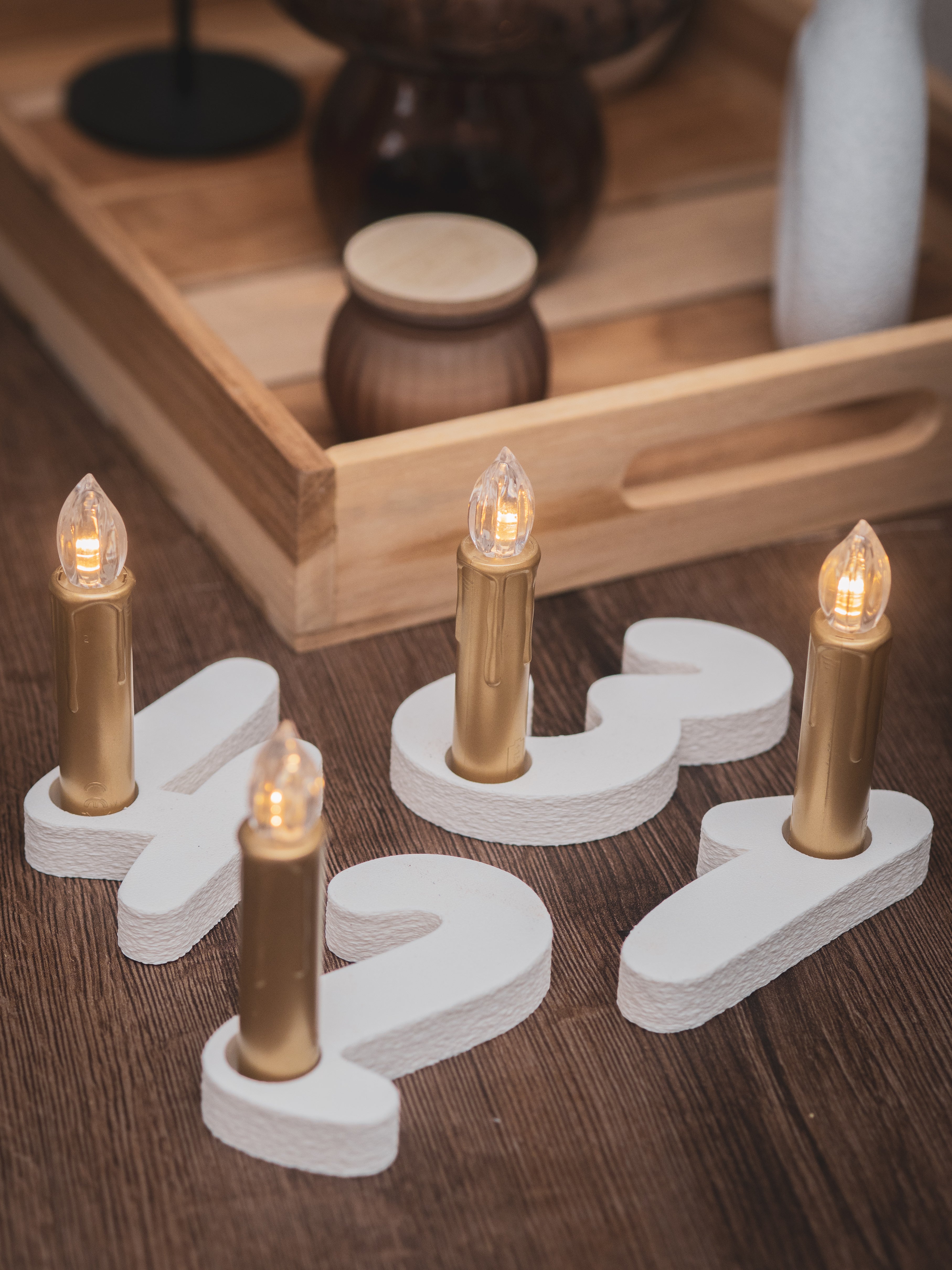 Adventskranz Zahlen 1-4 | verschiedene Farben