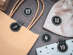 Adventskalender Zahlen 1-24 | verschiedene Farben
