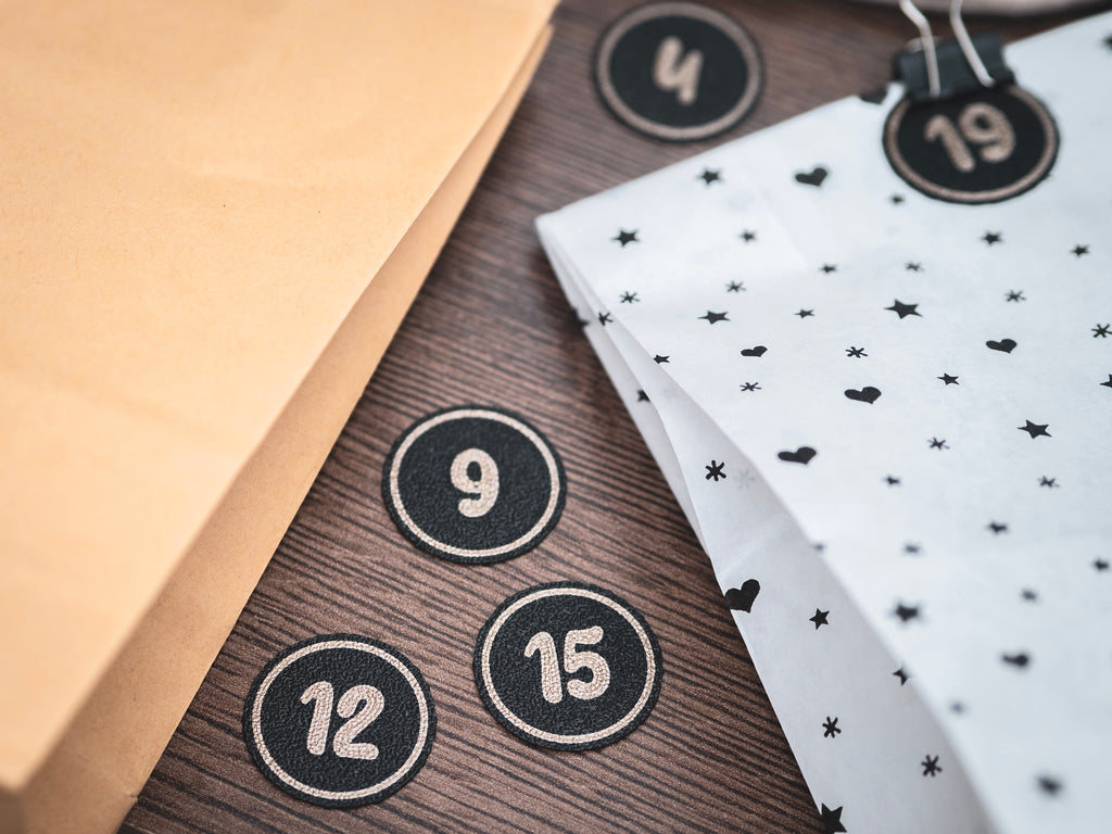 Adventskalender Zahlen 1-24 | verschiedene Farben
