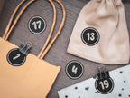 Adventskalender Zahlen 1-24 | verschiedene Farben