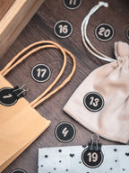 Adventskalender Zahlen 1-24 | verschiedene Farben